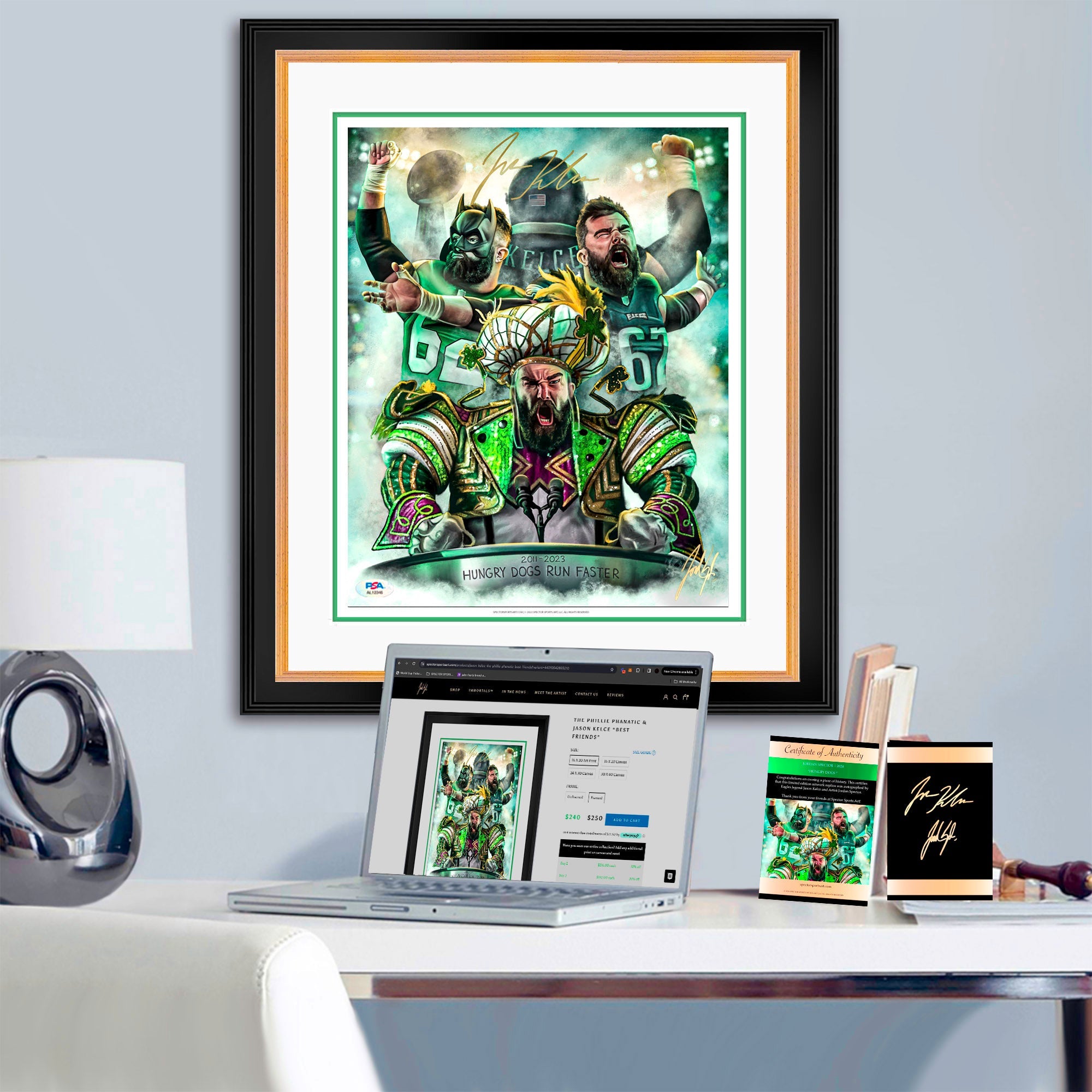 "Jason Kelce 'HUNGRY DOGS'" Art Piece