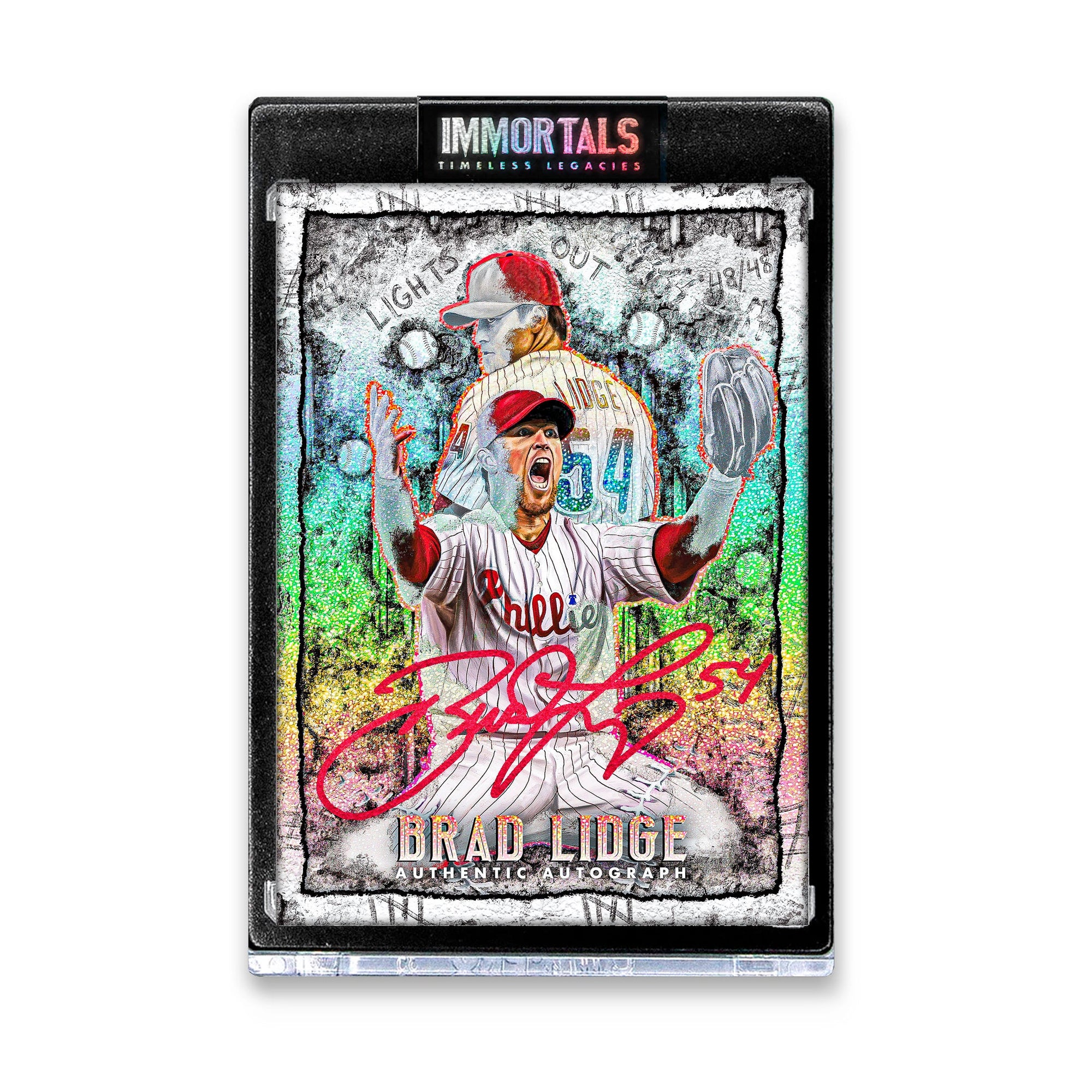 "Brad Lidge 'LIGHTS OUT' Immortals™ Collectible" Trading Cards