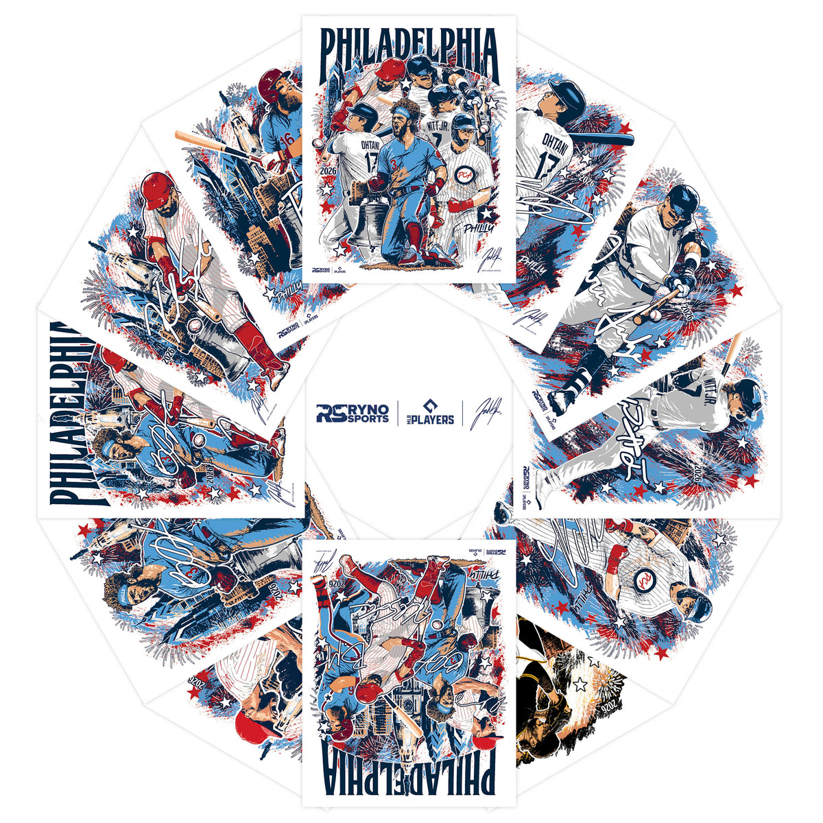 MLB Players All Star Collaboration - The Big Four - Exclusive Print