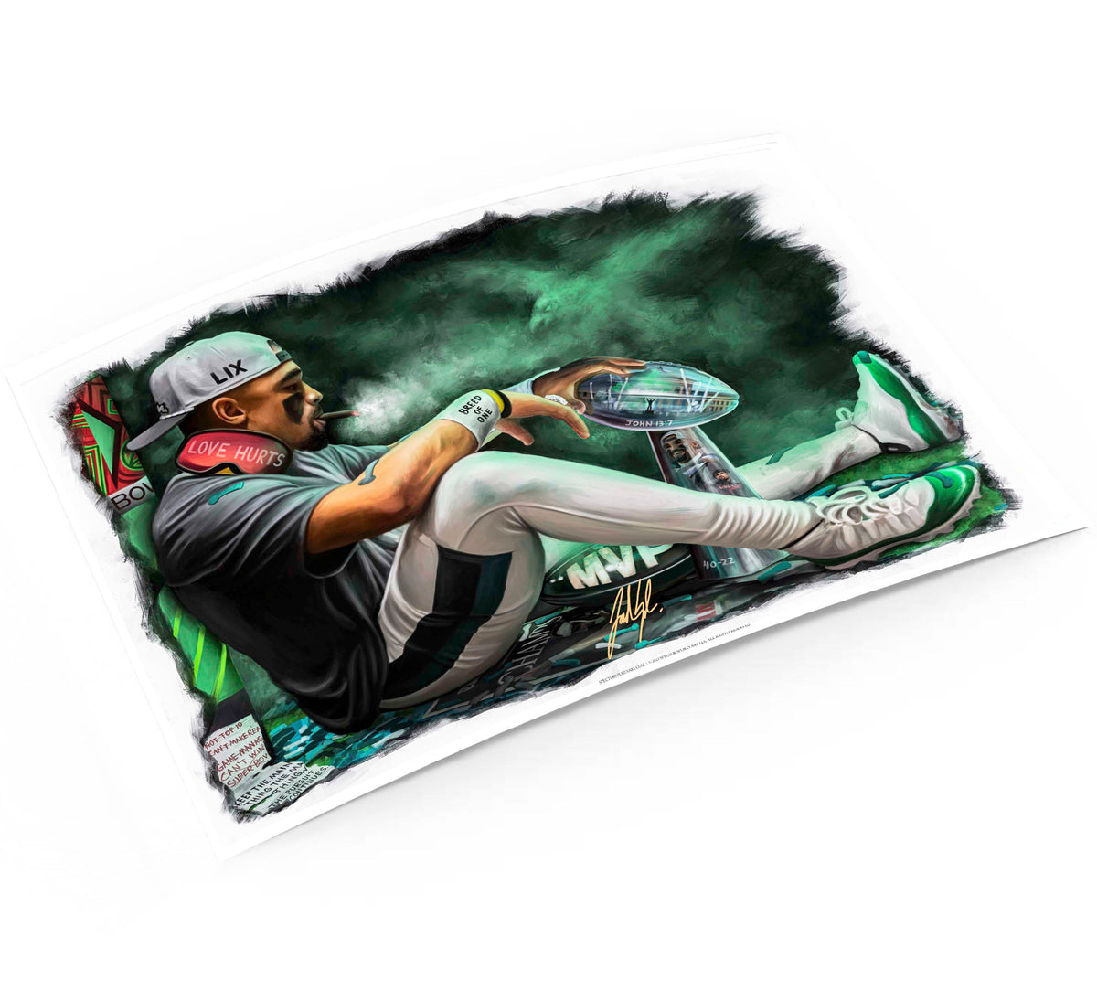 "Jalen Hurts 'MAIN THING'" Art Piece