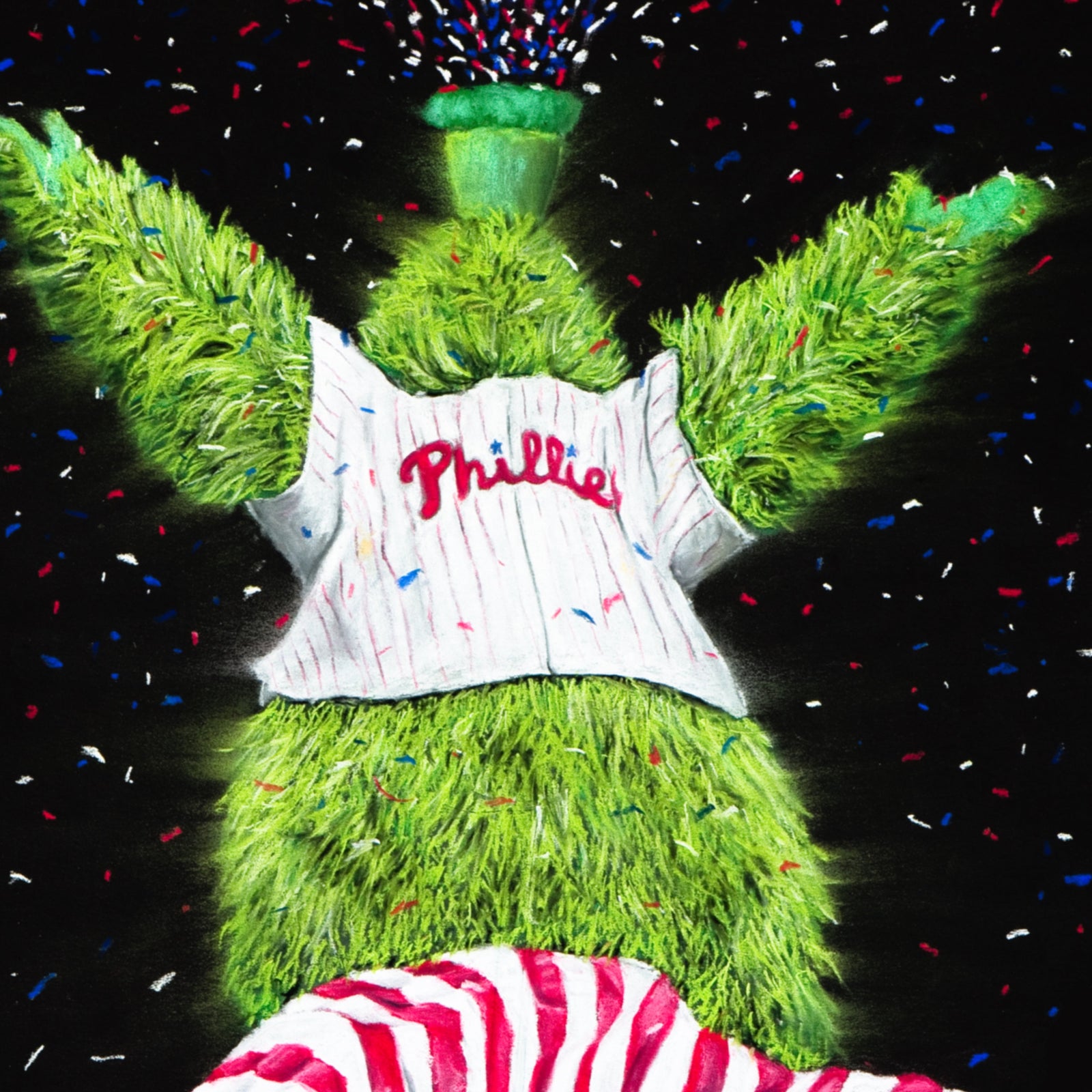 "Phillie Phanatic 'PARTY ON BROAD'" Art Piece