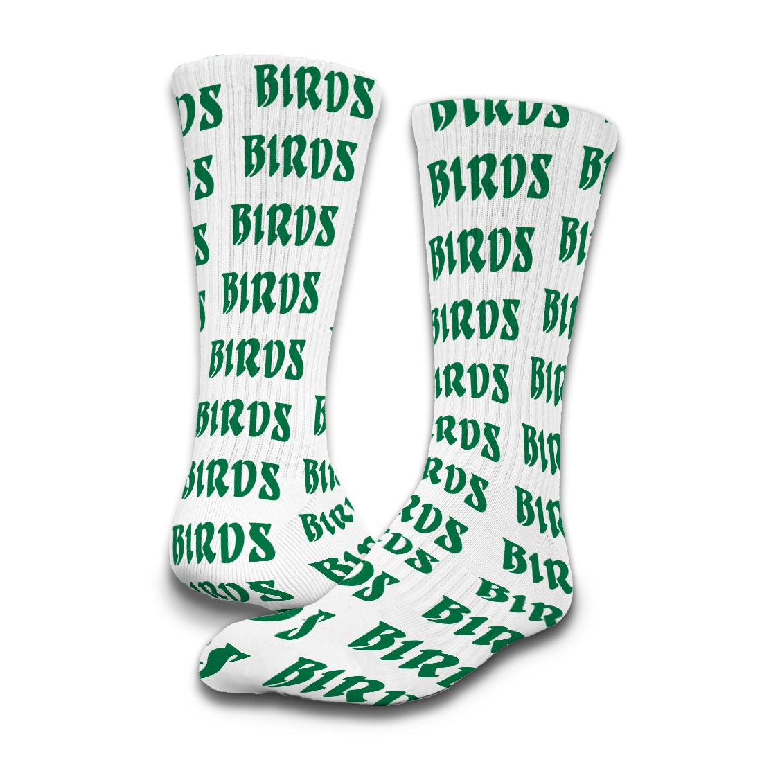 "Birds" White Socks