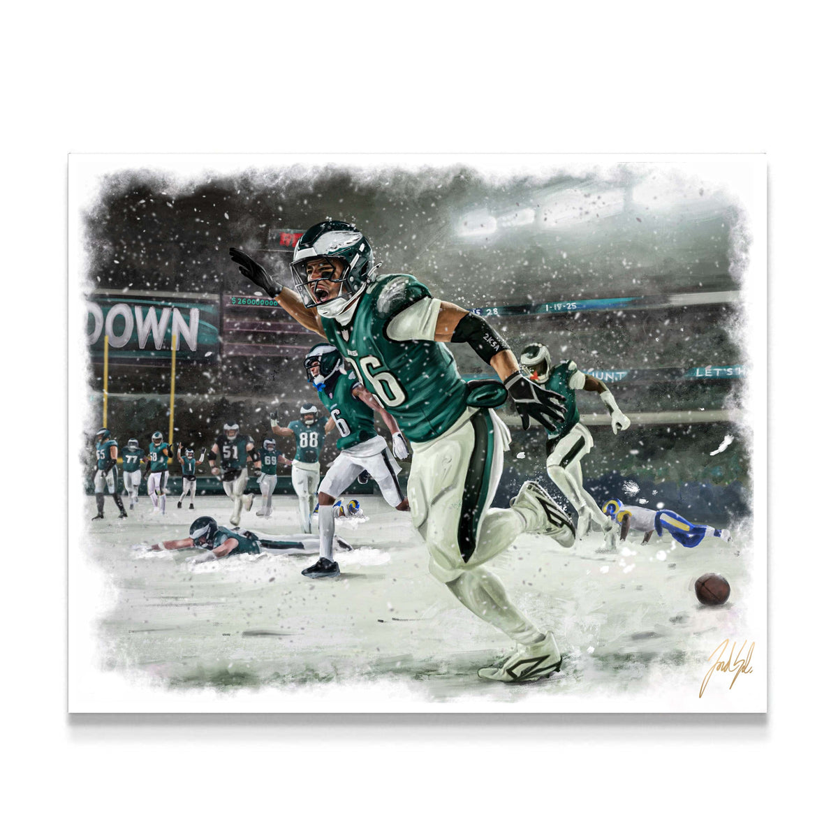 "Saquon Barkley 'HOUSE CALL'" Art Piece