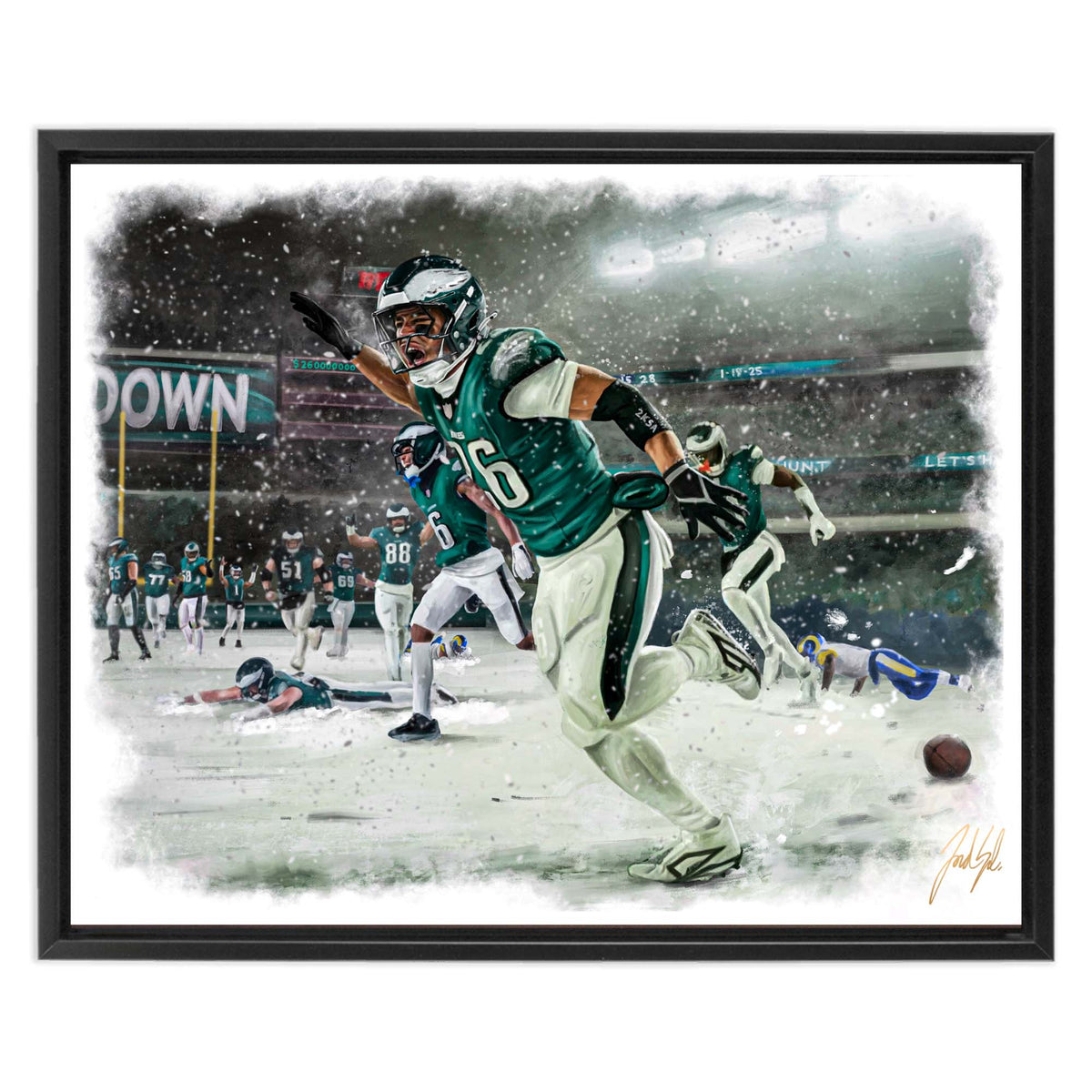 "Saquon Barkley 'HOUSE CALL'" Art Piece