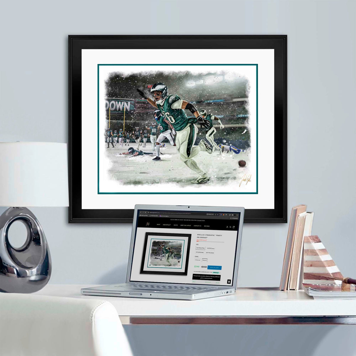 "Saquon Barkley 'HOUSE CALL'" Art Piece