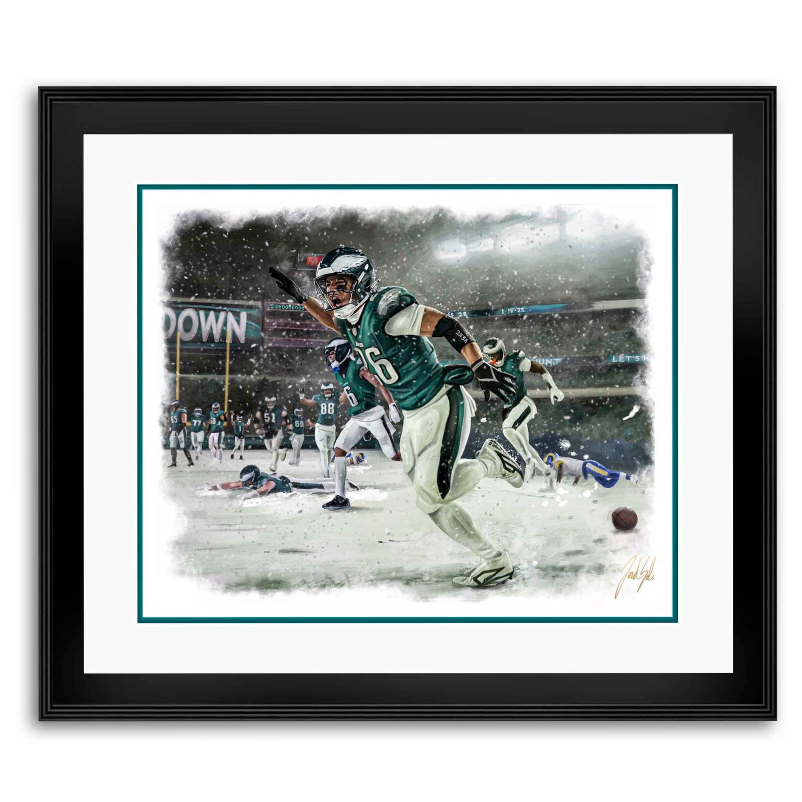 "Saquon Barkley 'HOUSE CALL'" Art Piece