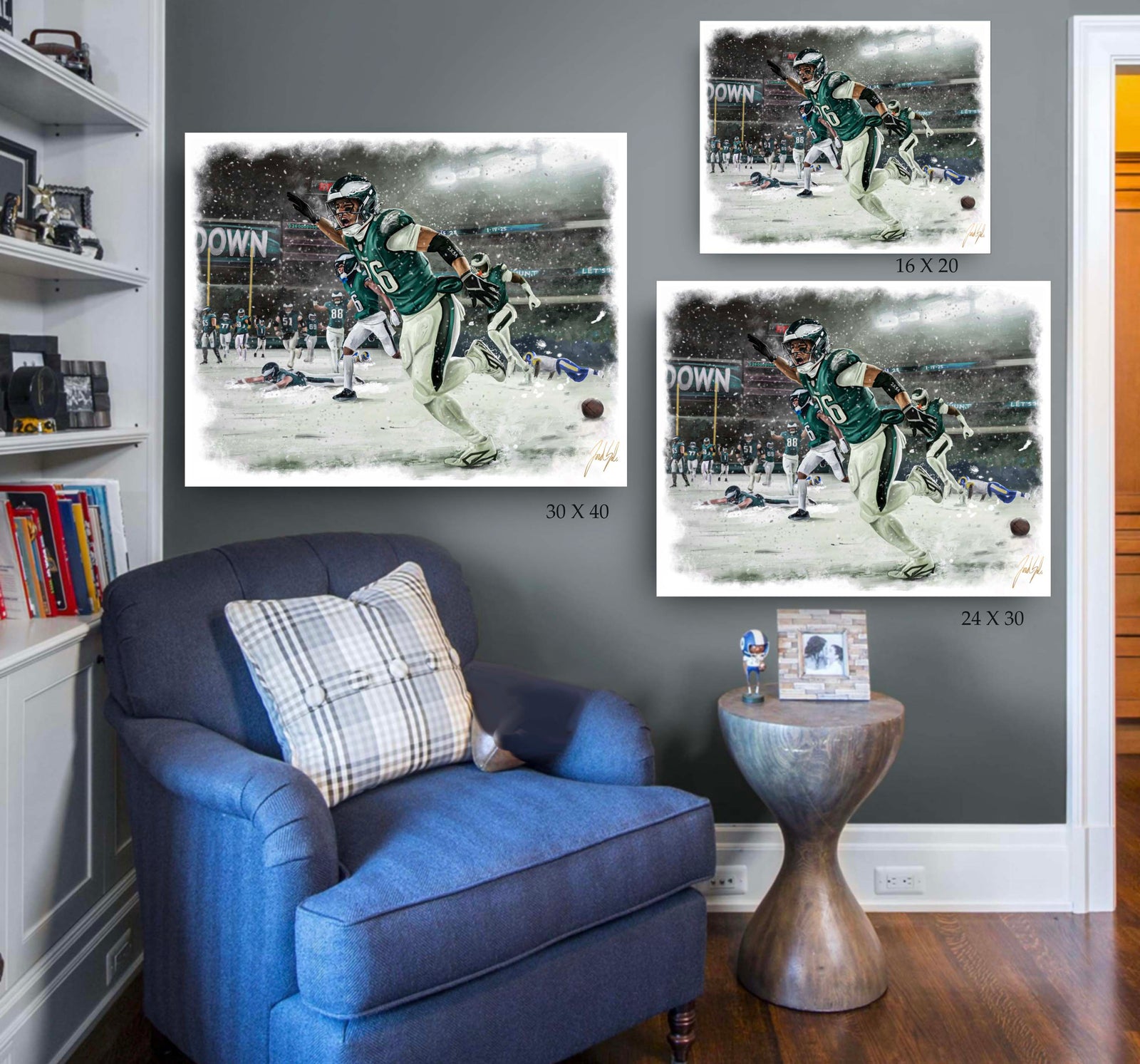 "Saquon Barkley 'HOUSE CALL'" Art Piece