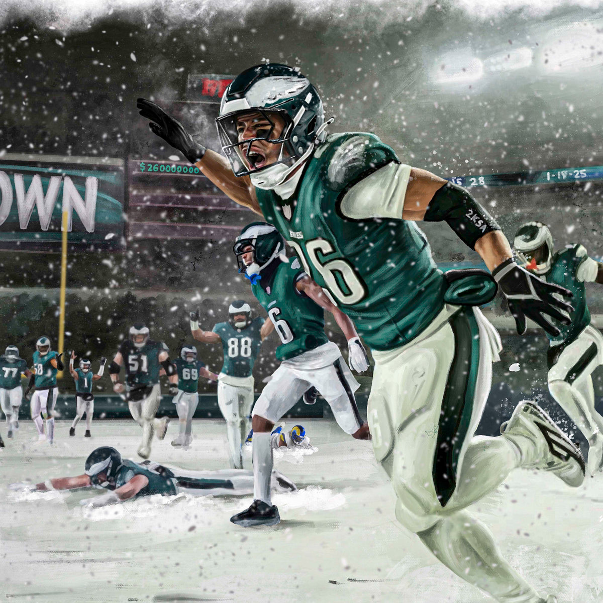 "Saquon Barkley 'HOUSE CALL'" Art Piece