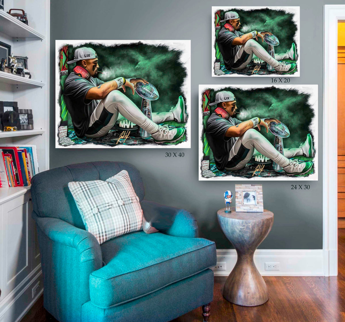 "Jalen Hurts 'MAIN THING'" Art Piece