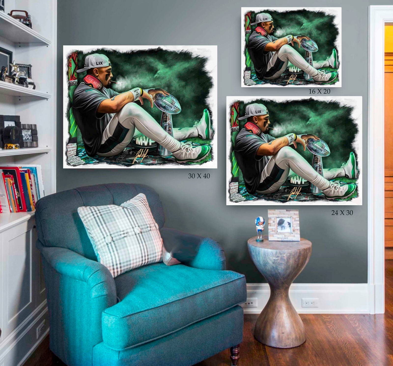 "Jalen Hurts 'MAIN THING'" Art Piece