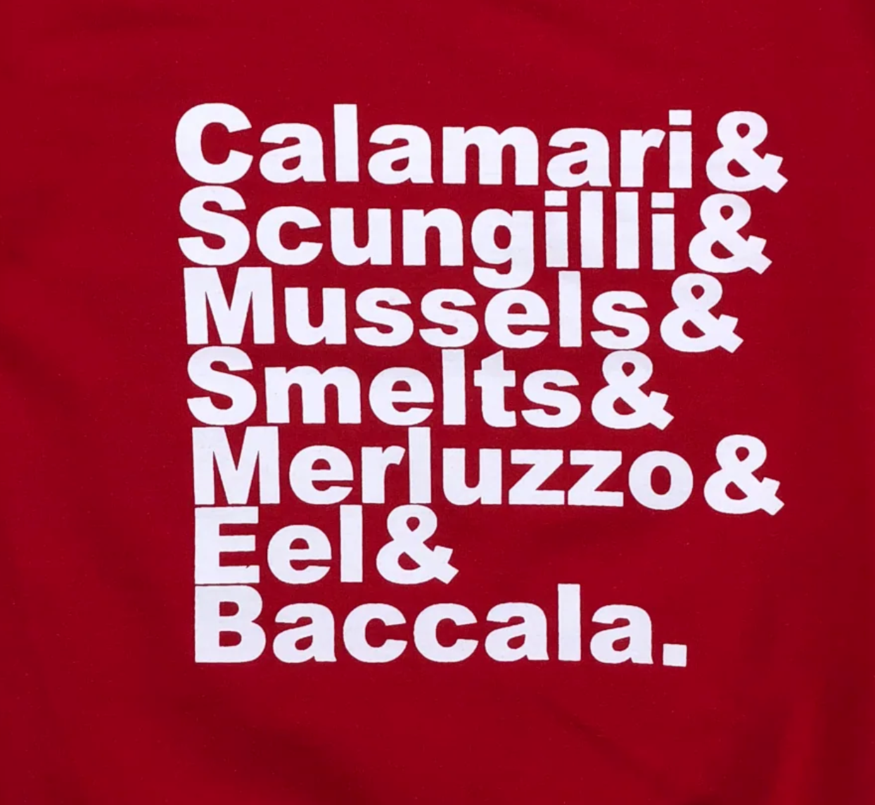 "Seven Fishes" Sweatshirt (Red)