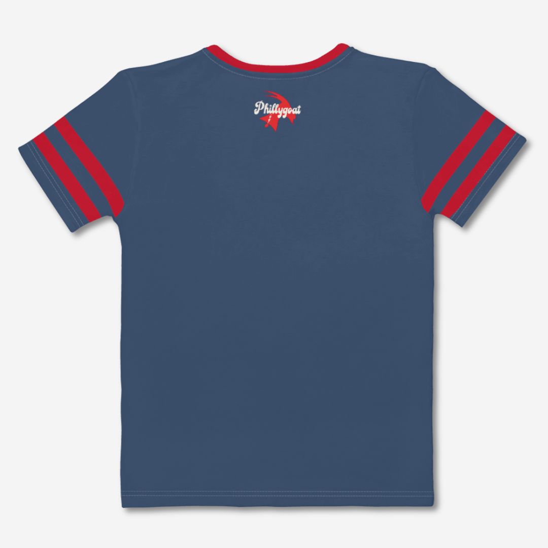 Philadelphia Sillies Womens Powder Blue Premium Baseball Jersey Tee | Phillies Inspired | phillygoat