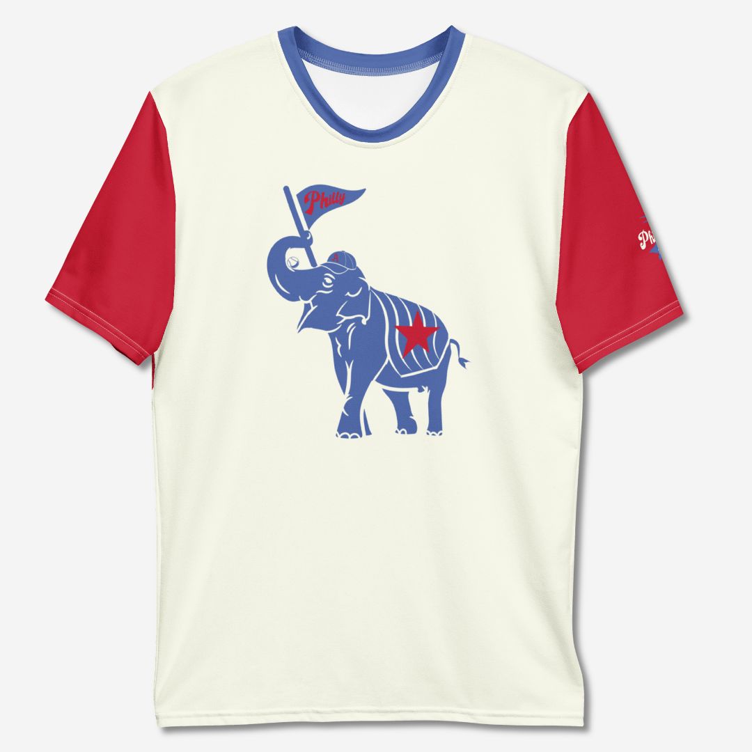 "Old School Elephant Philadelphia Baseball" Men's Premium Jersey Tee