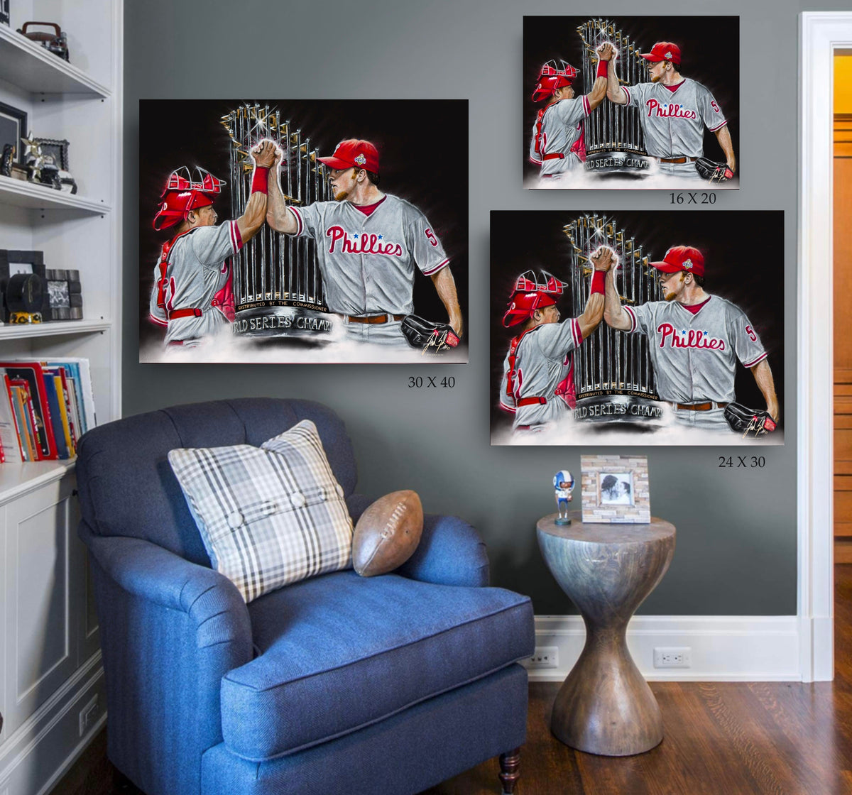 "Philadelphia Phillies 'DYNAMIC DUO'" Art Piece