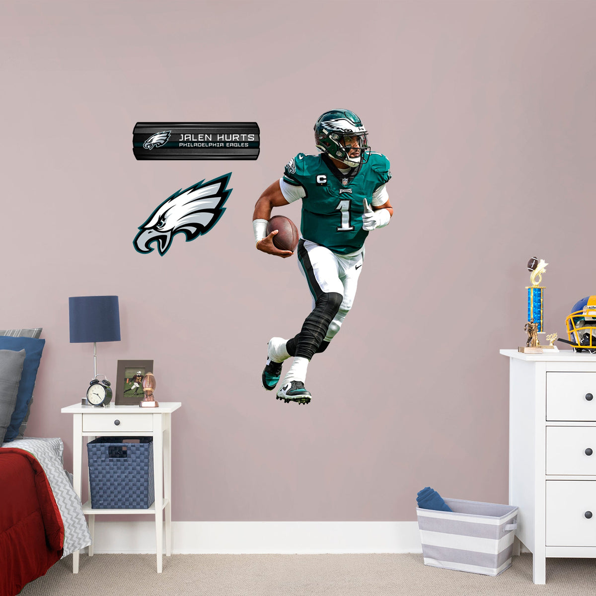 Jalen Hurts - RealBig Collection - Official NFL - Philadelphia Eagles - Reusable Vinyl Wall Decals