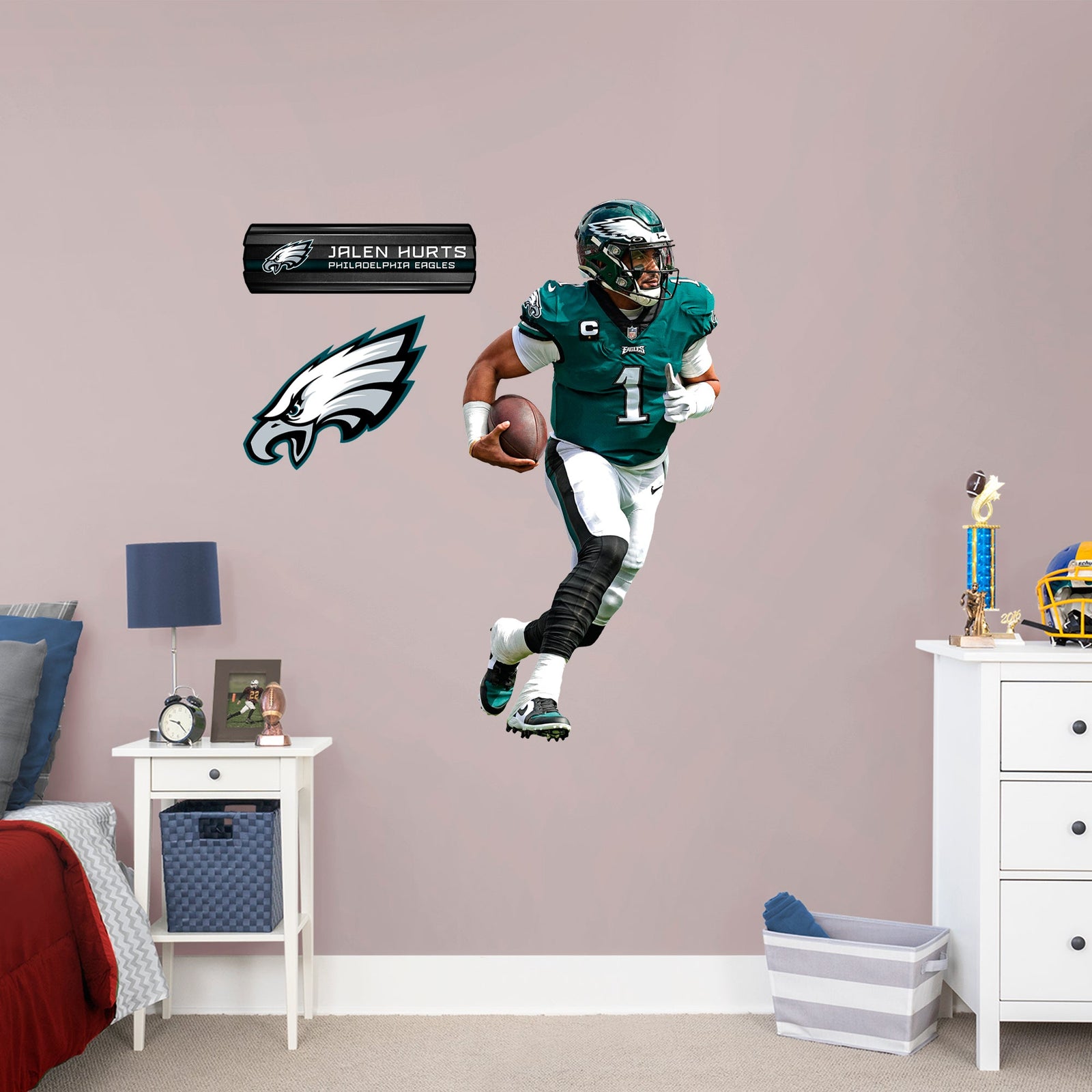 Jalen Hurts - RealBig Collection - Official NFL - Philadelphia Eagles - Reusable Vinyl Wall Decals