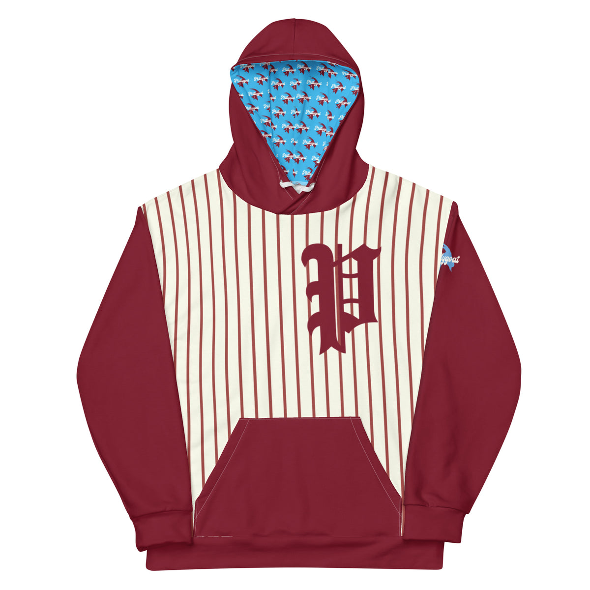 "Old English P & Pinstripes" All-Over Hoodie