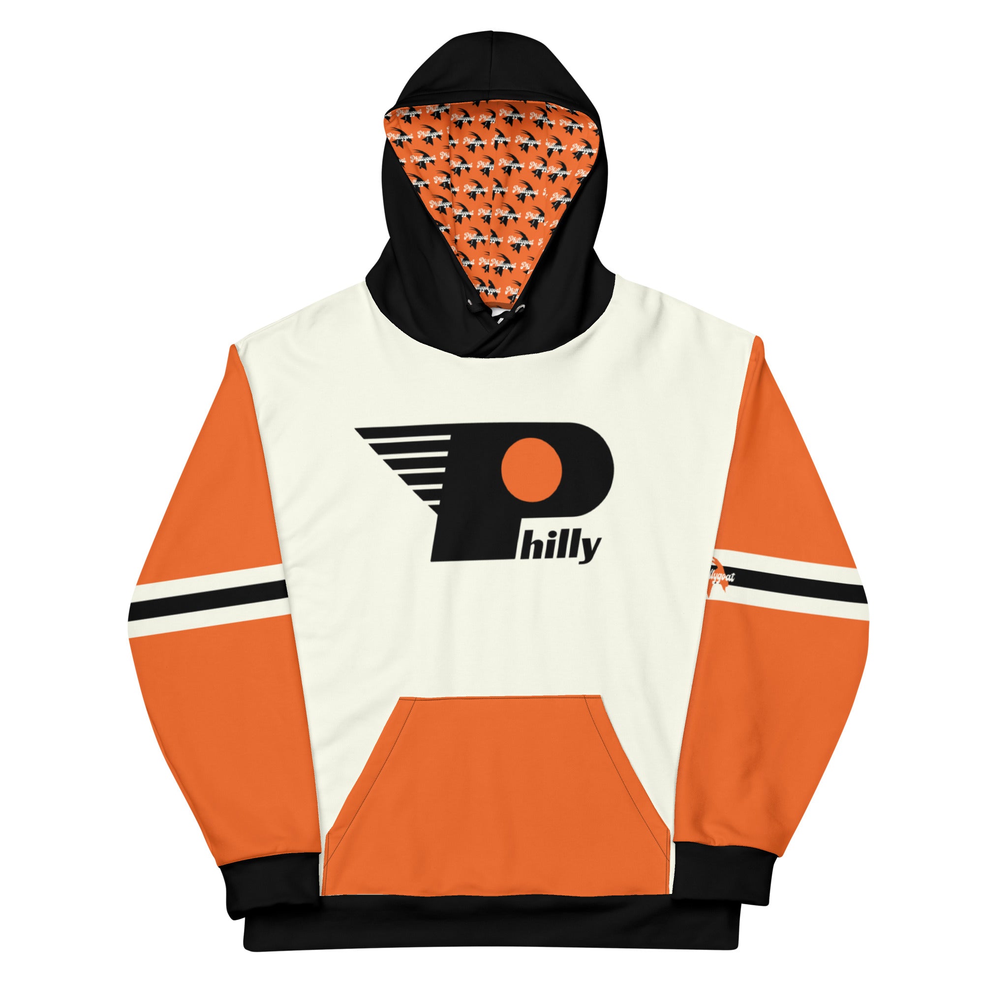 Vintage Retro Philly Hockey Jersey Hoodie Philadelphia Flyers Inspired Phillygoat