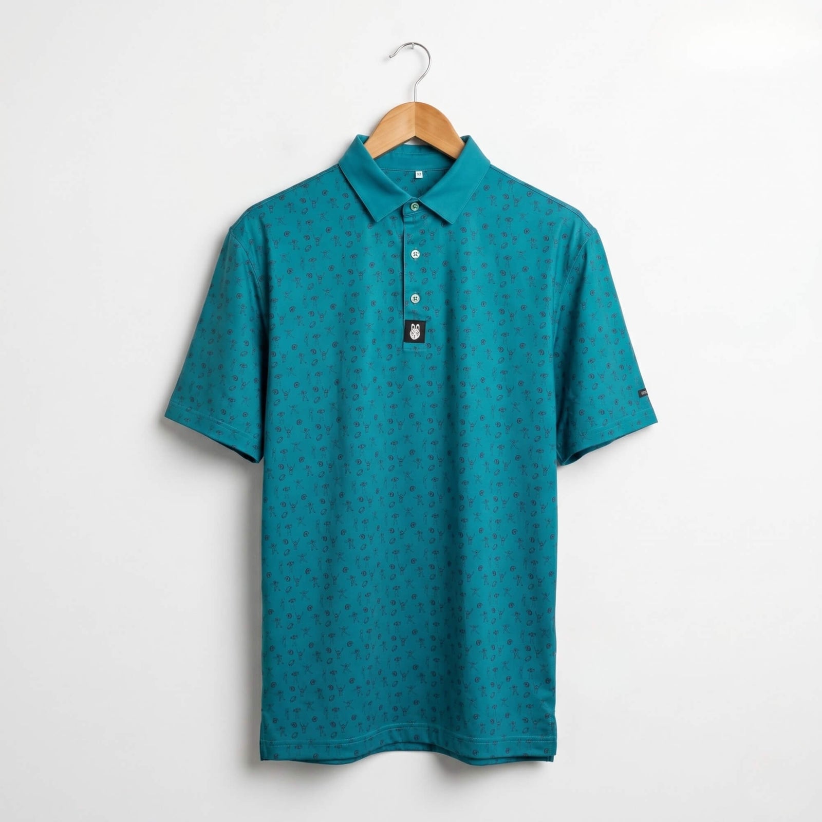 Always Sunny in Philadelphia turquoise mens polo by Phillygoat