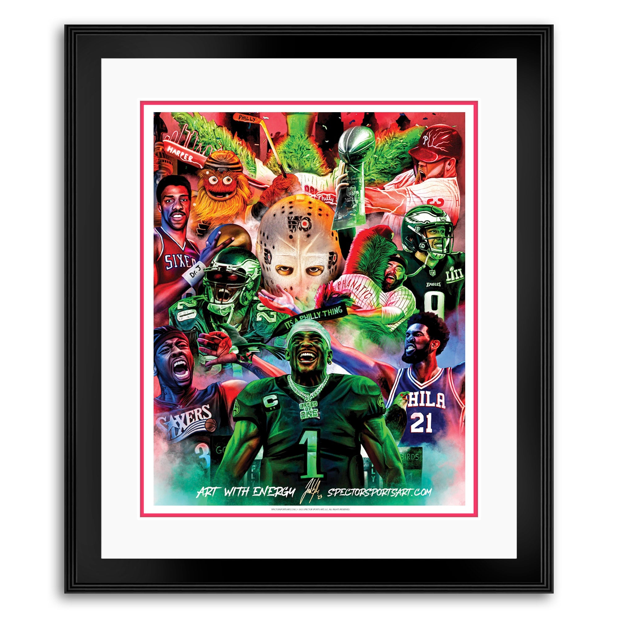 "Philly Sports 'ART WITH ENERGY'" Art Piece