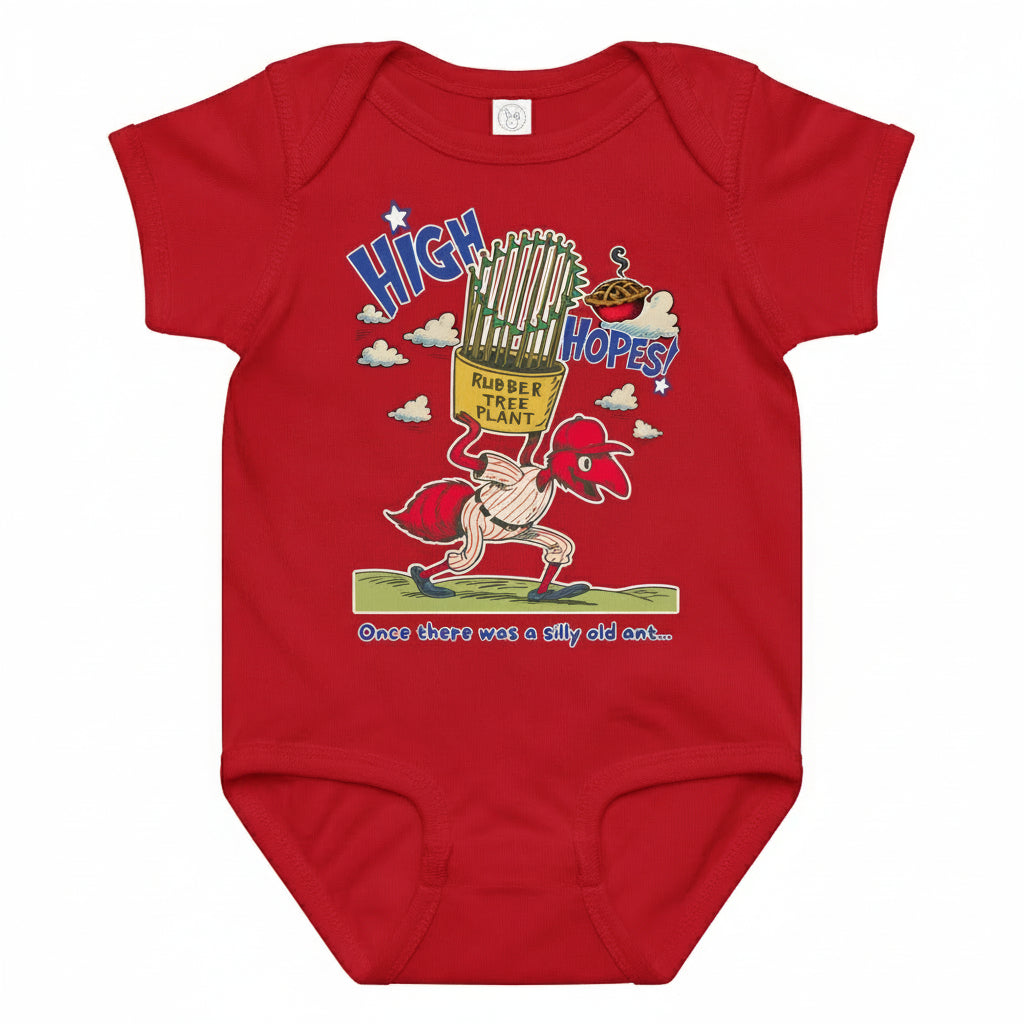 little old ant rubber tree plant "Silly Old Ant with High Hopes" Baby Onesie | Philadelphia Baseball