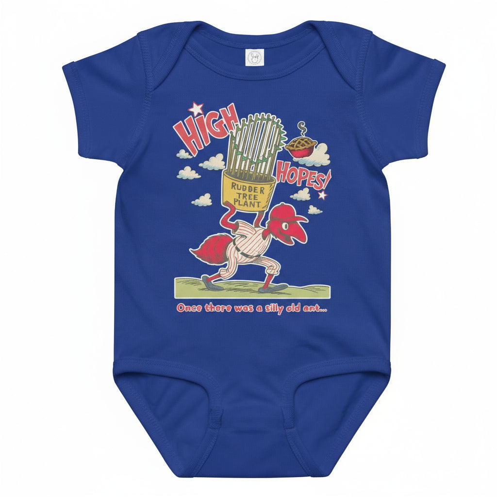 little old ant rubber tree plant "Silly Old Ant with High Hopes" Baby Onesie | Philadelphia Baseball