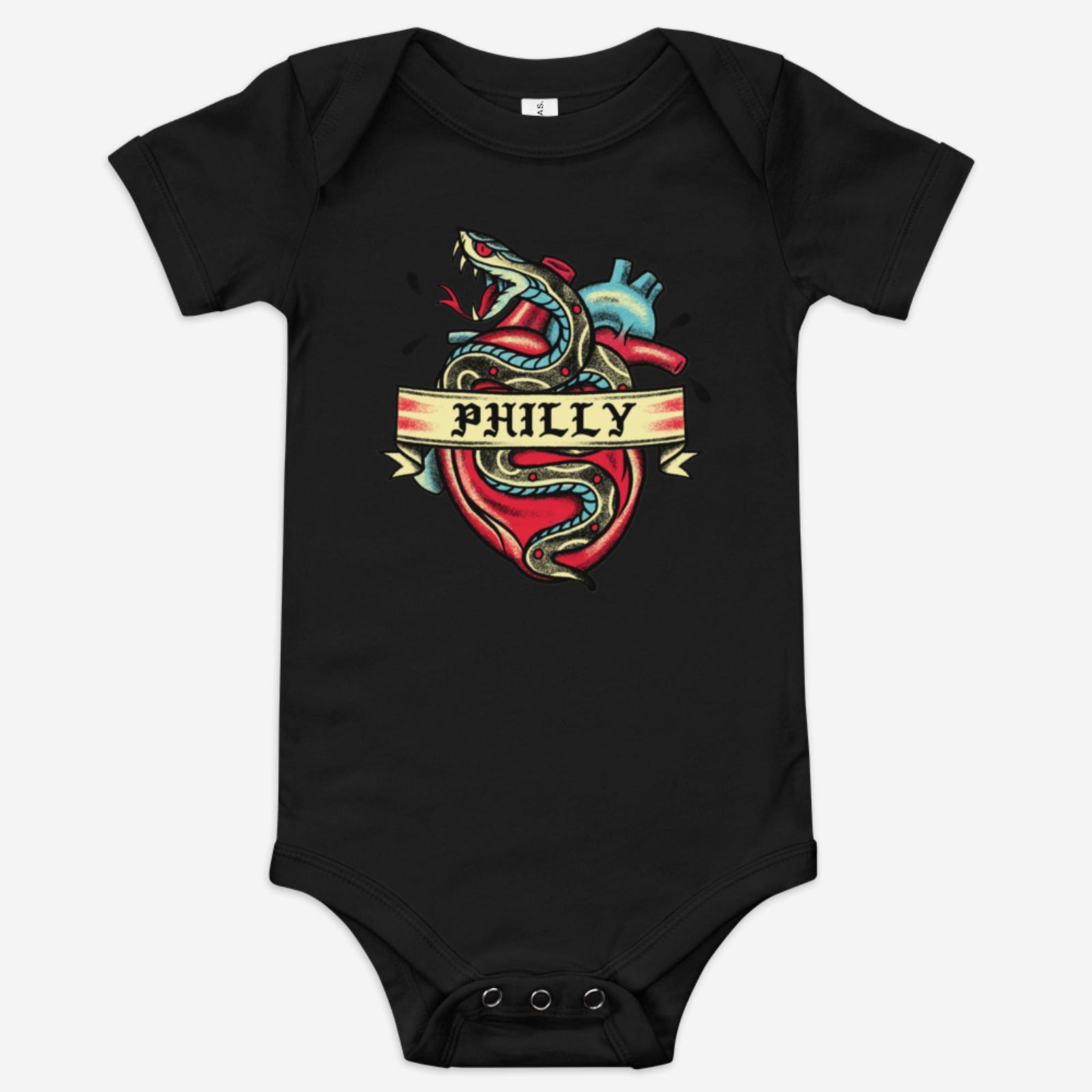 "Philly Badass Snake Tattoo" Baby Onesie