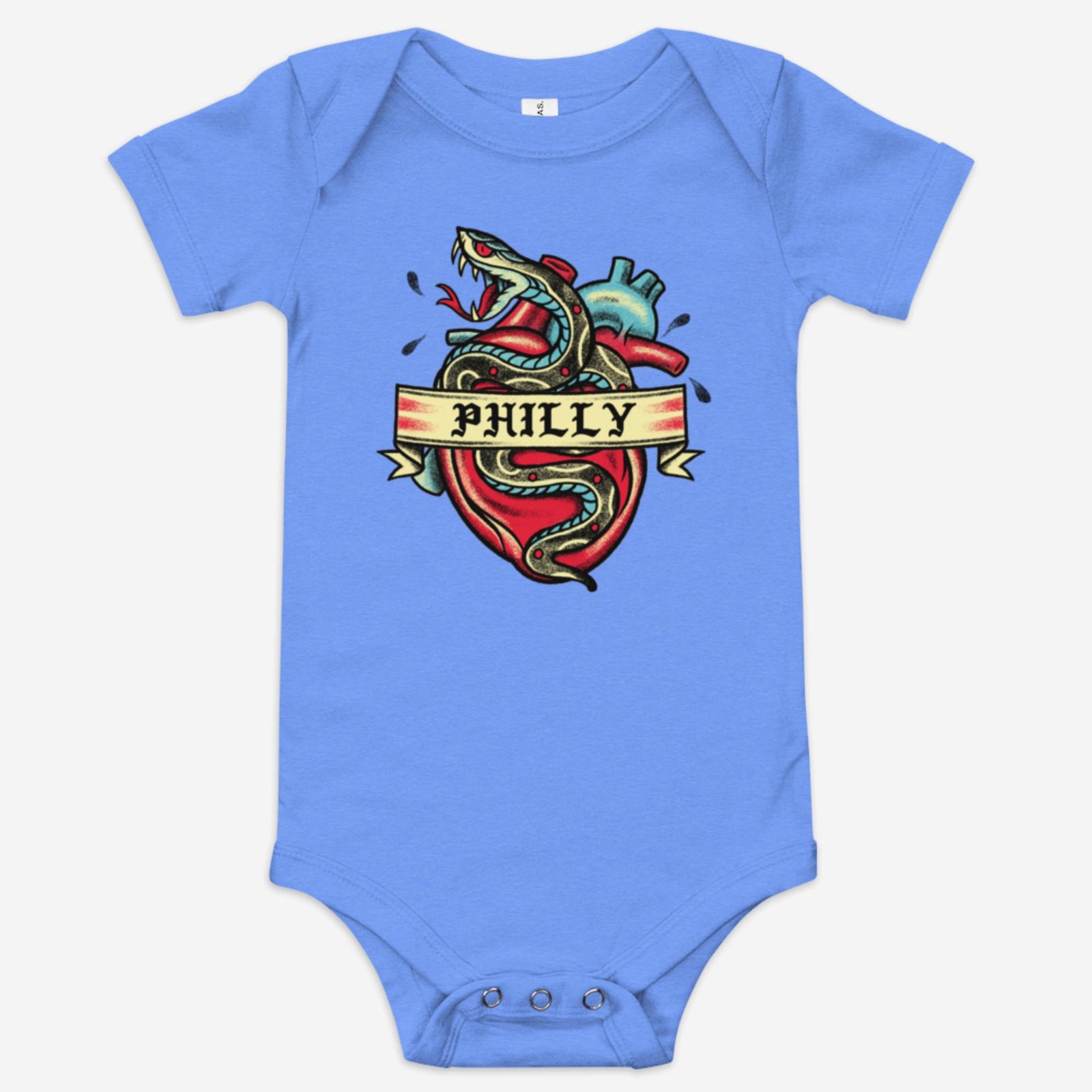 "Philly Badass Snake Tattoo" Baby Onesie