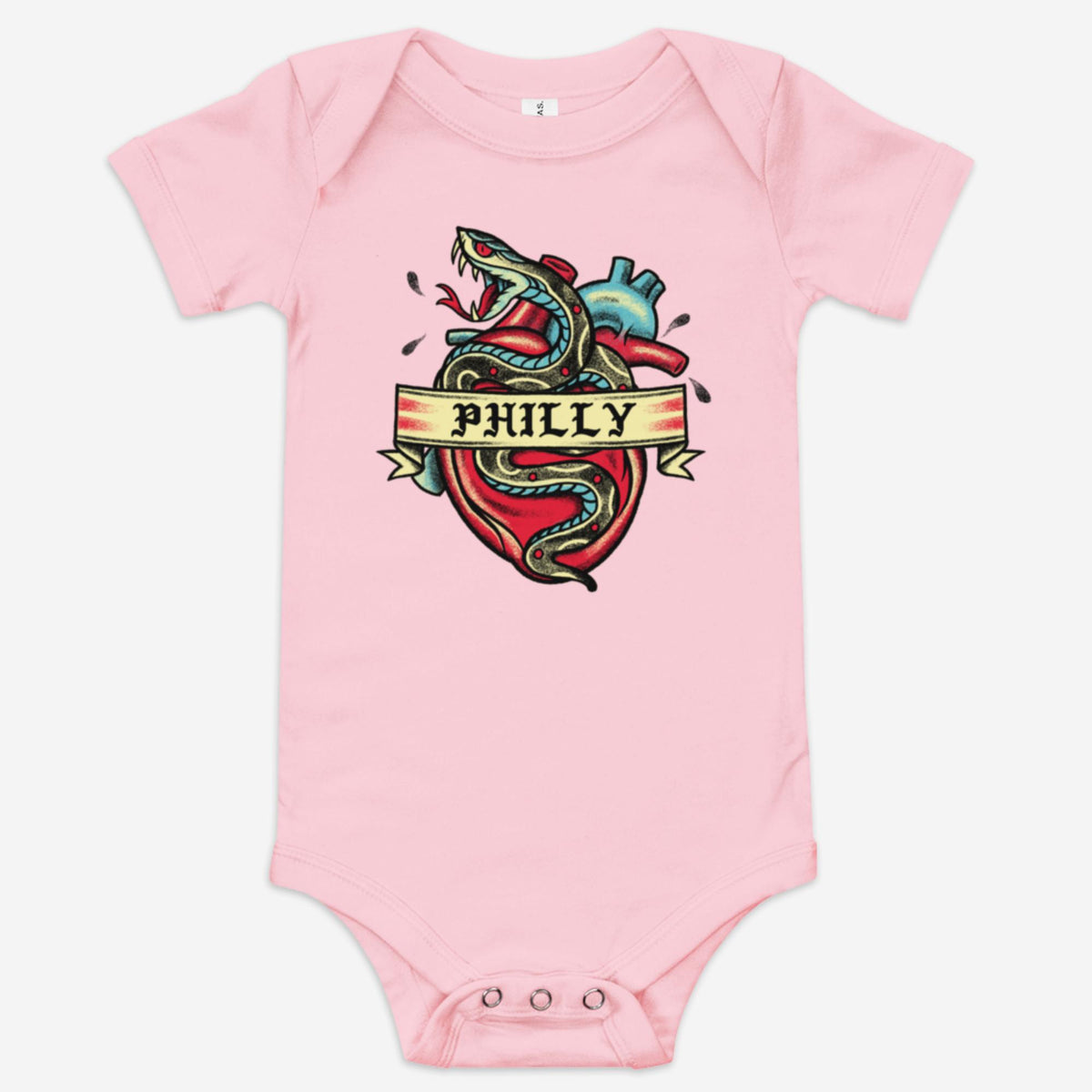 "Philly Badass Snake Tattoo" Baby Onesie