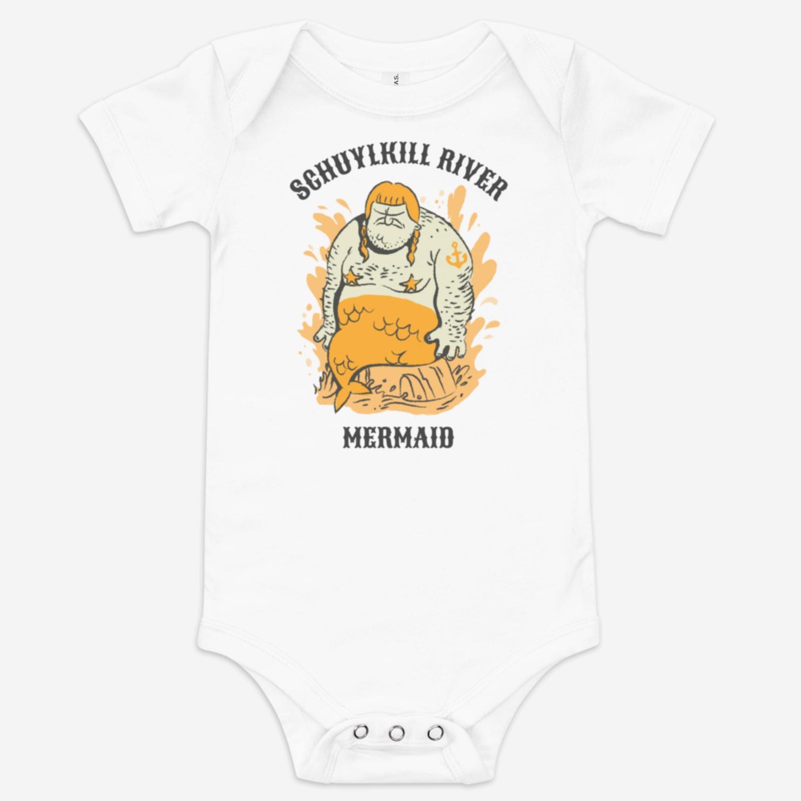 "Schuylkill River Mermaid" Baby Onesie