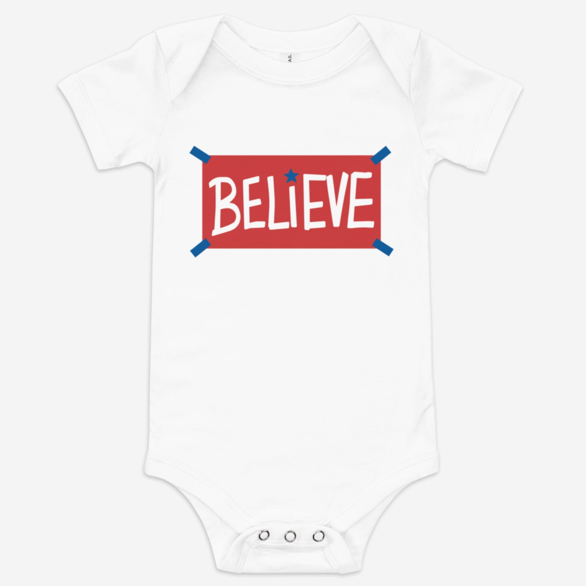 Believe Baby Onesie | Philadelphia Phillies Inspired | phillygoat