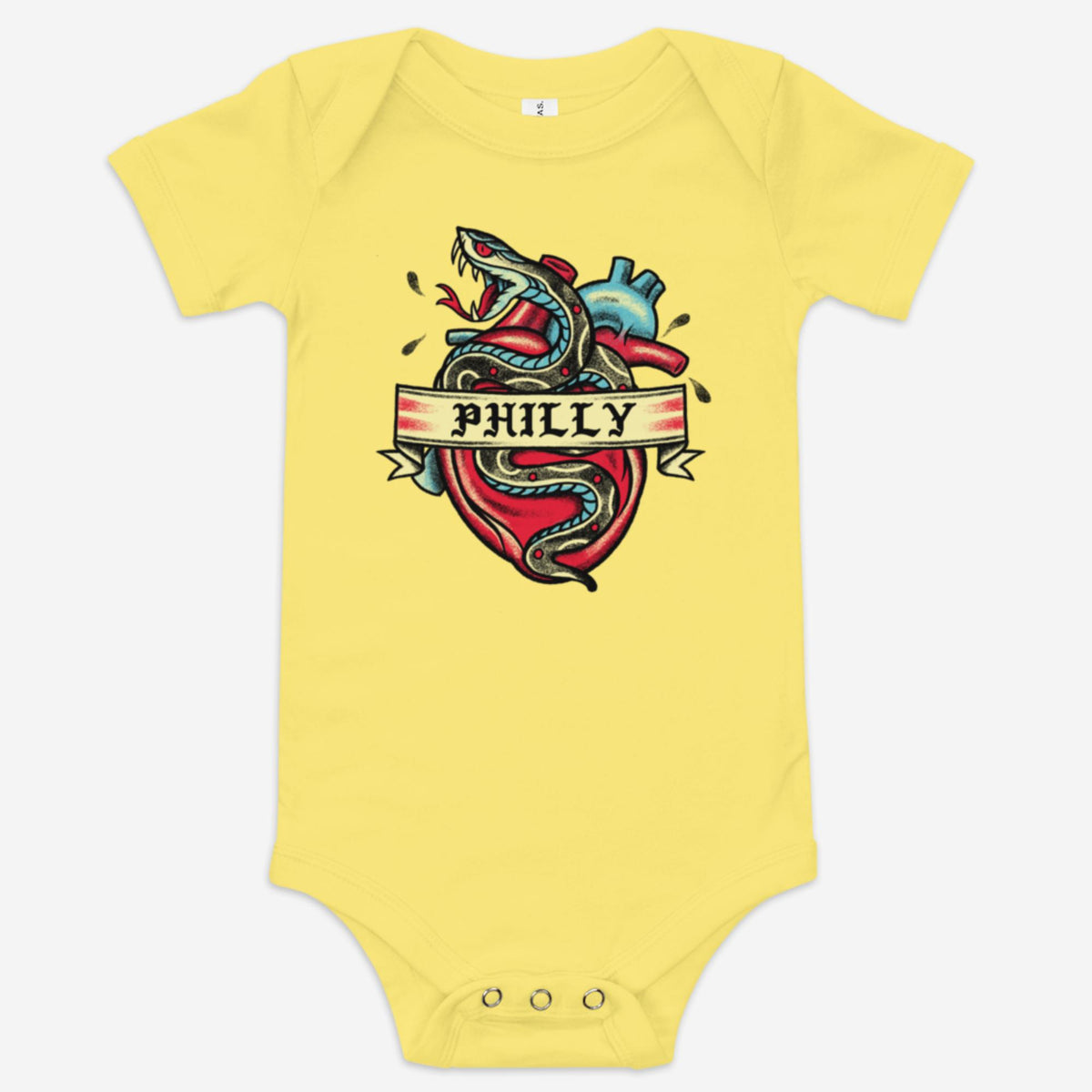 "Philly Badass Snake Tattoo" Baby Onesie