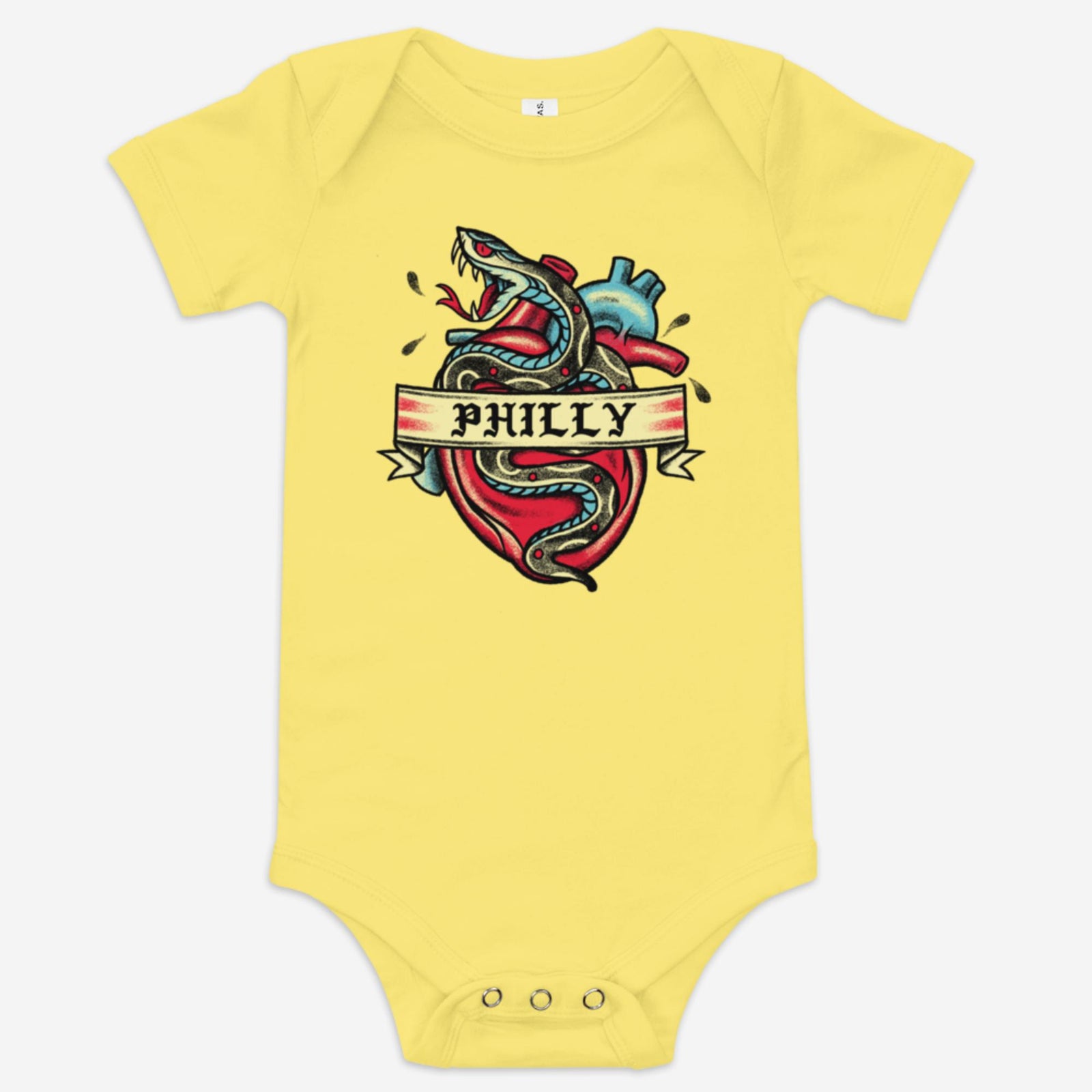 "Philly Badass Snake Tattoo" Baby Onesie