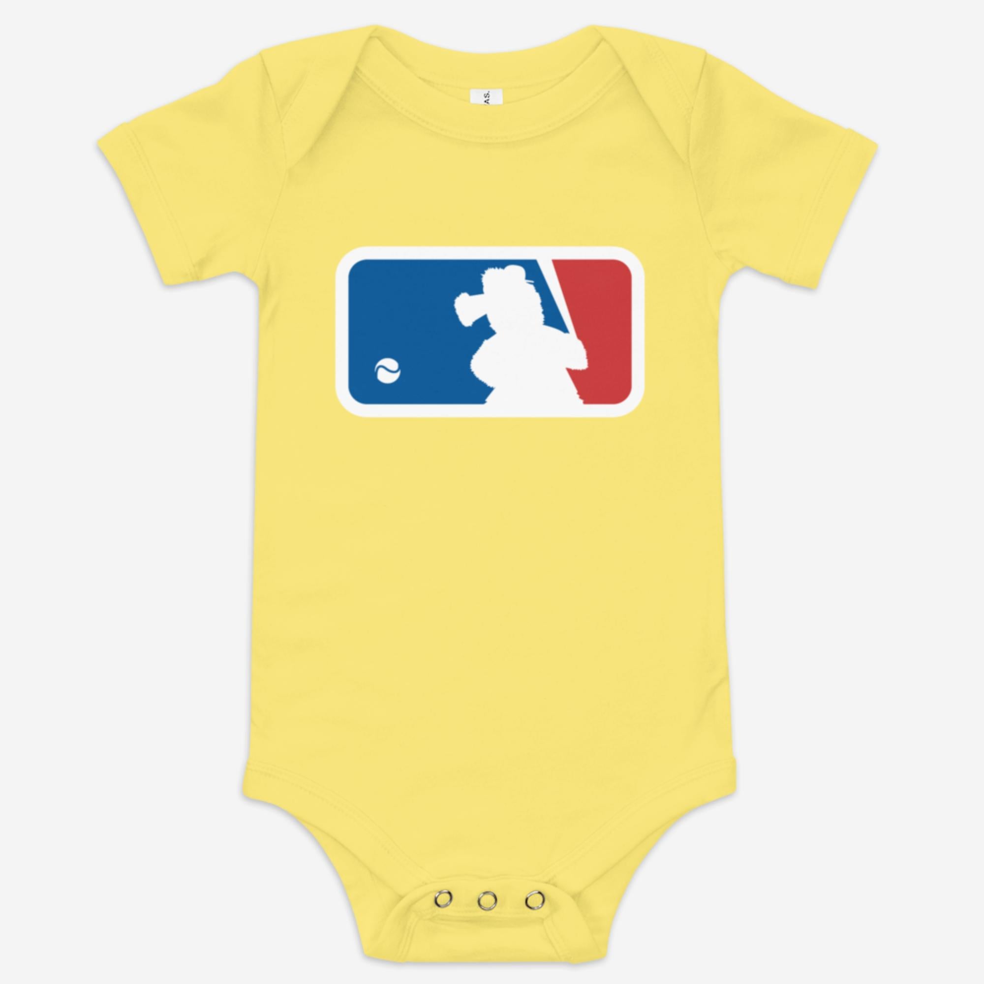 "Major Baseball Phan" Baby Onesie