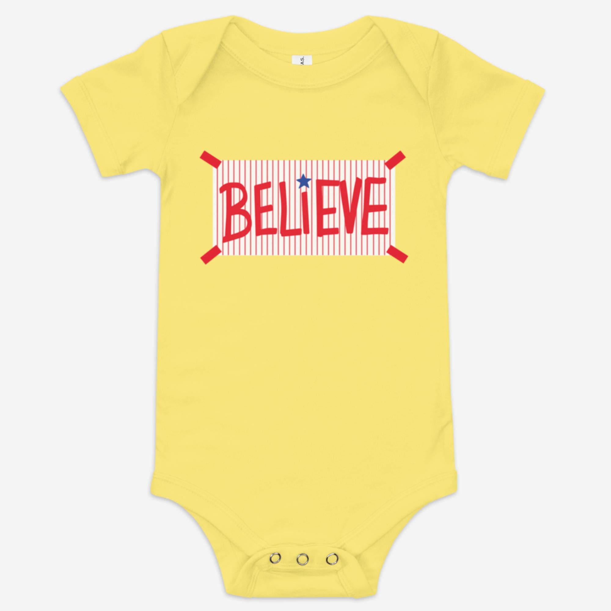 Believe Baby Onesie | Philadelphia Phillies Inspired | phillygoat