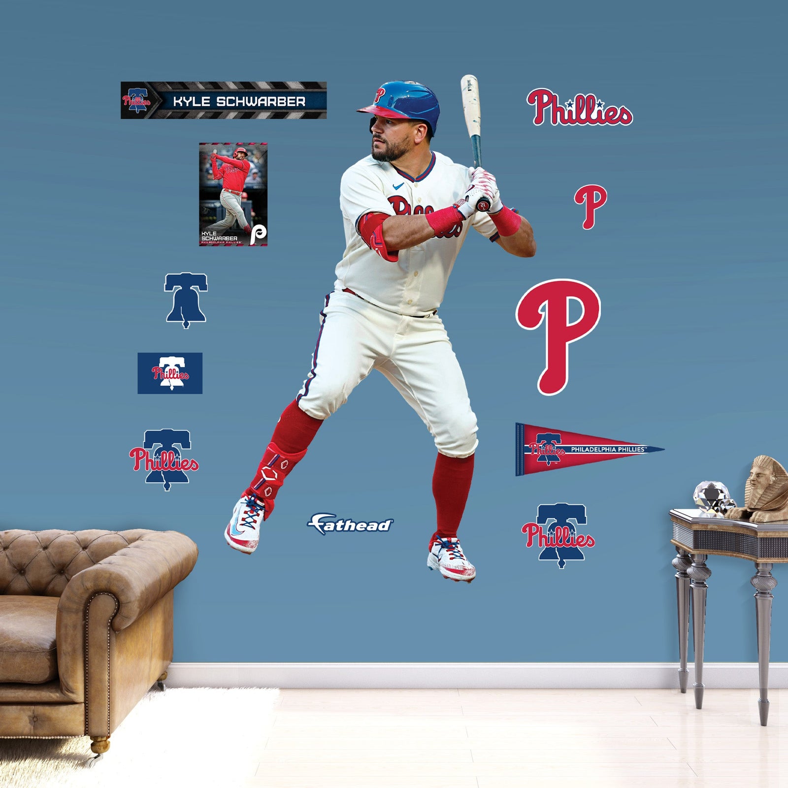 Kyle Schwarber - RealBig Collection - Official MLB - Philadelphia Phillies - Reusable Vinyl Wall Decals #2