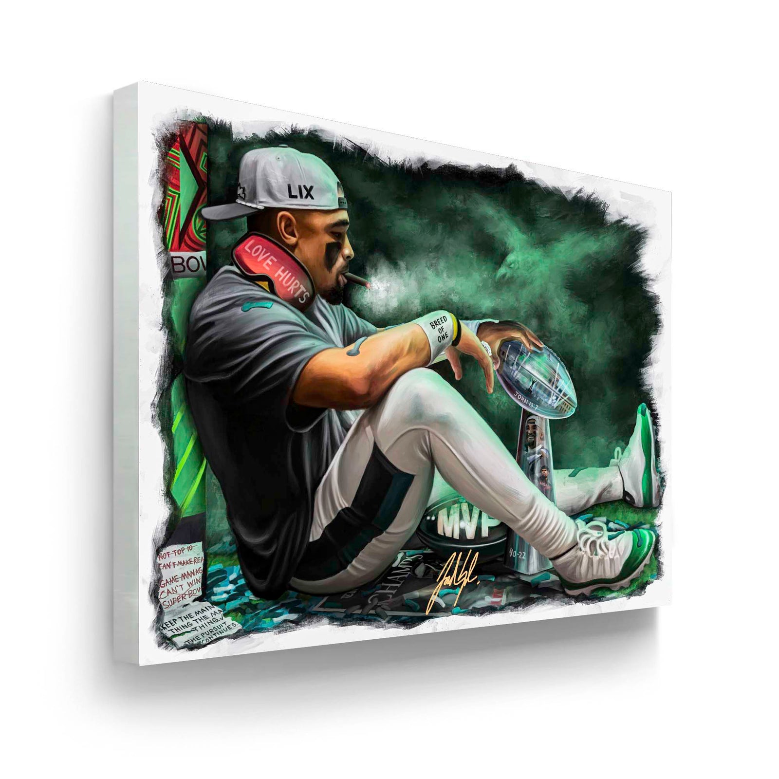 "Jalen Hurts 'MAIN THING'" Art Piece