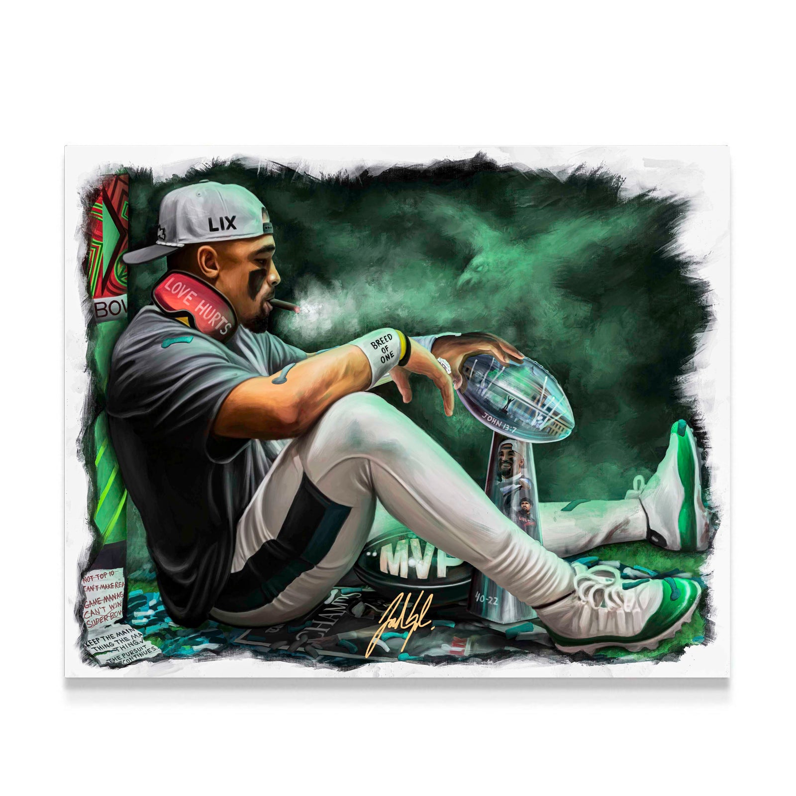 "Jalen Hurts 'MAIN THING'" Art Piece