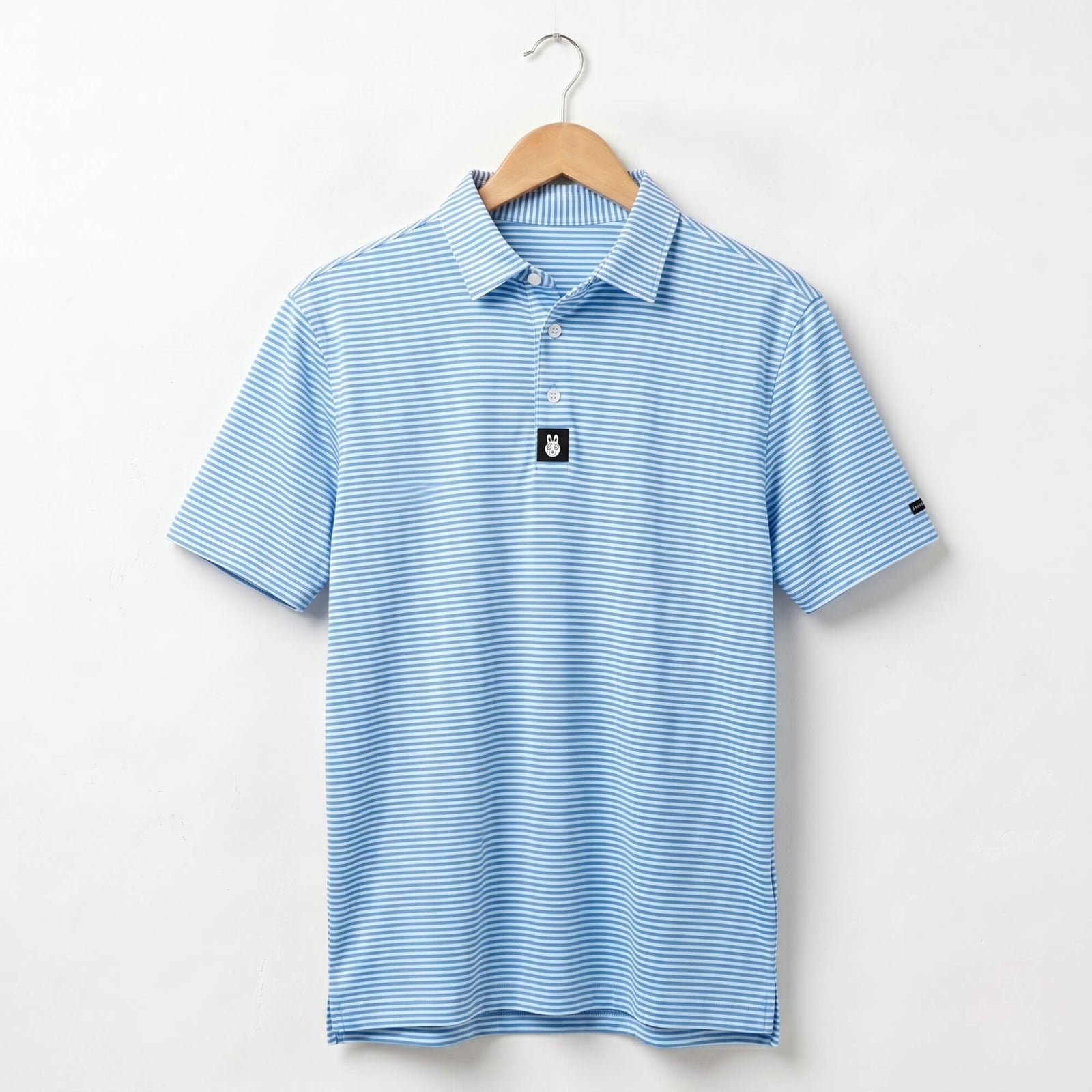 captain ron blue and white striped polo by phillygoat