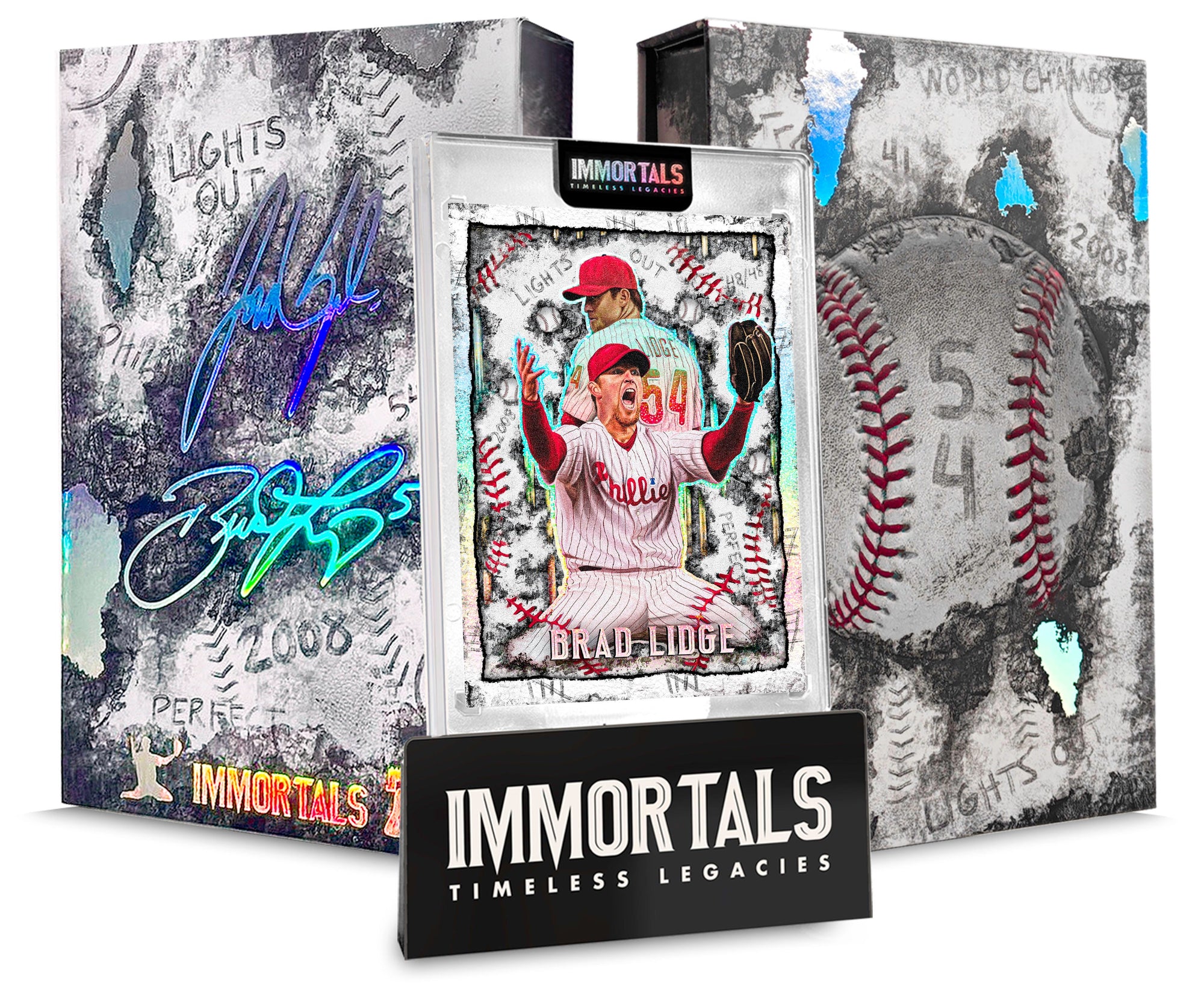 "Brad Lidge 'LIGHTS OUT' Immortals™ Collectible" Trading Cards