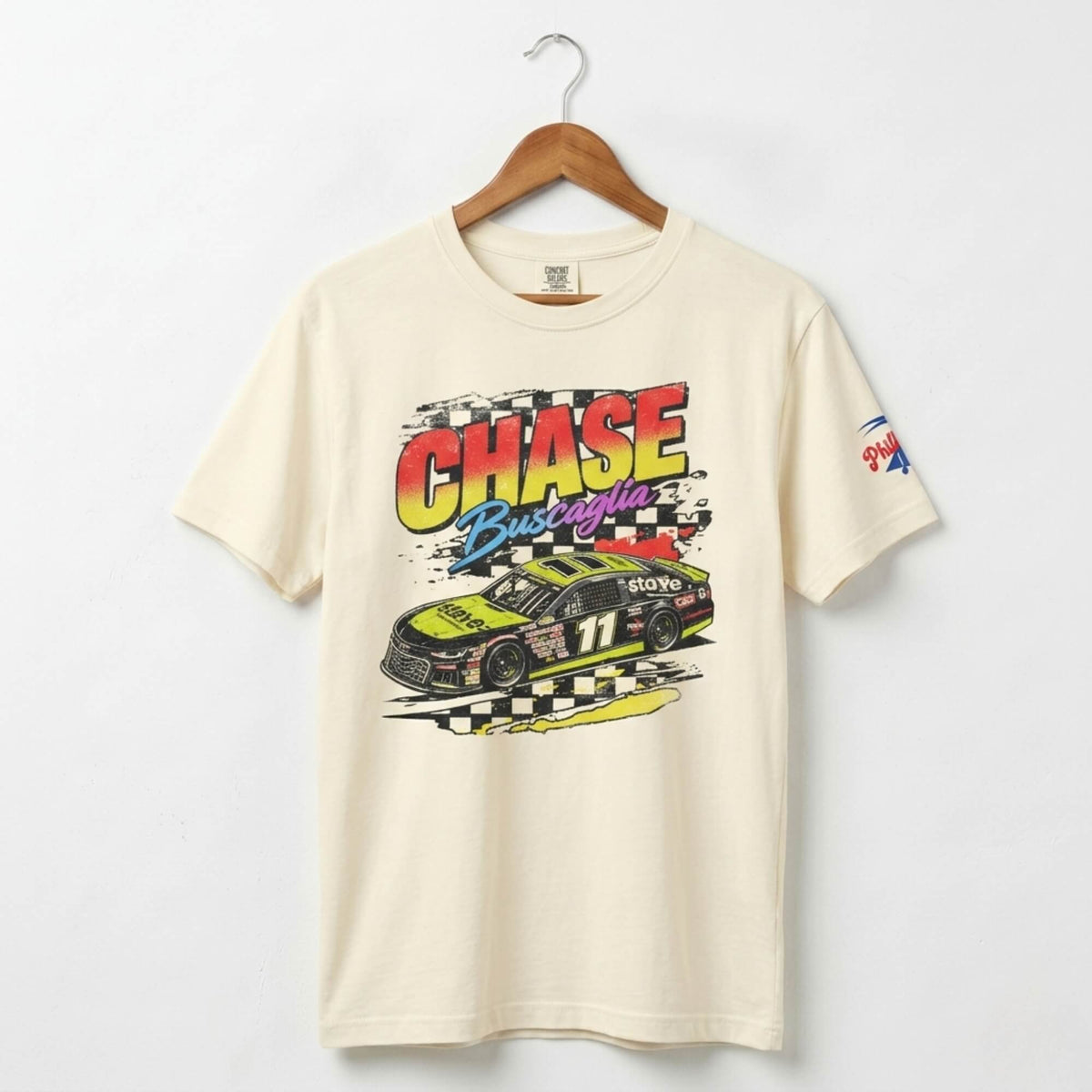 Chase Buscaglia Philly Race Car Driver ivory t-shirt by phillygoat