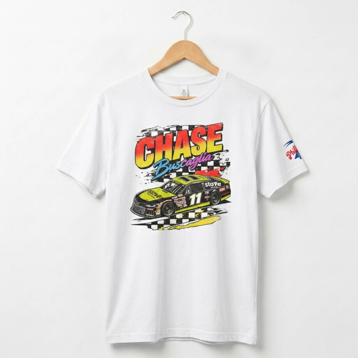 Chase Buscaglia Philly Race Car Driver white t-shirt by phillygoat
