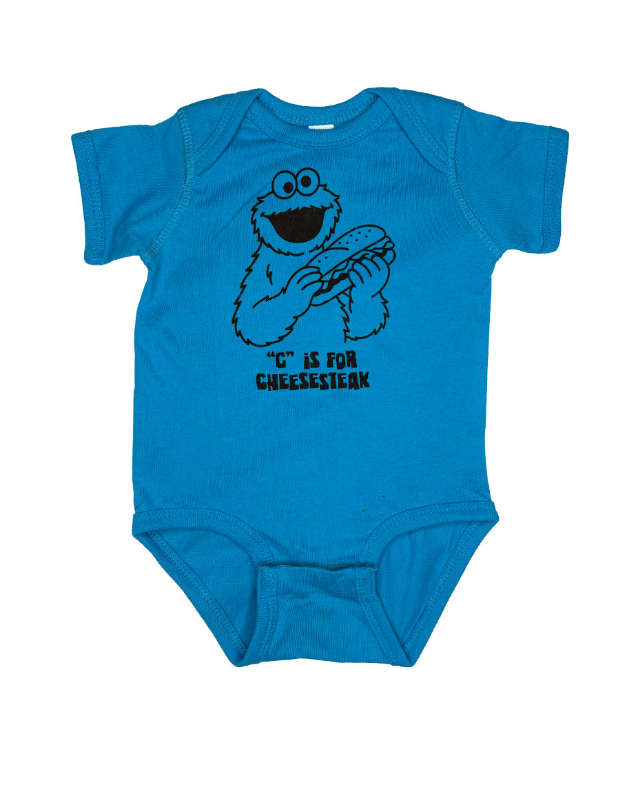 "C is For Cheesesteak" Baby Onesie