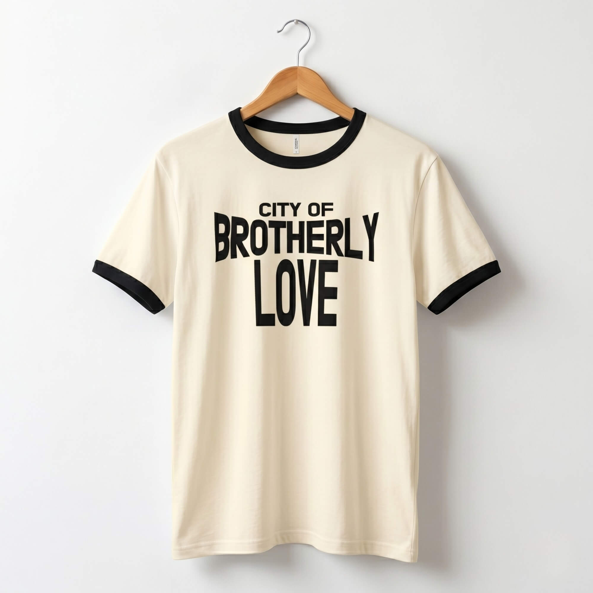 【新品未使用】Leon Printed Ringer T-shirt City of Brotherly Love - John Lennon Inspired