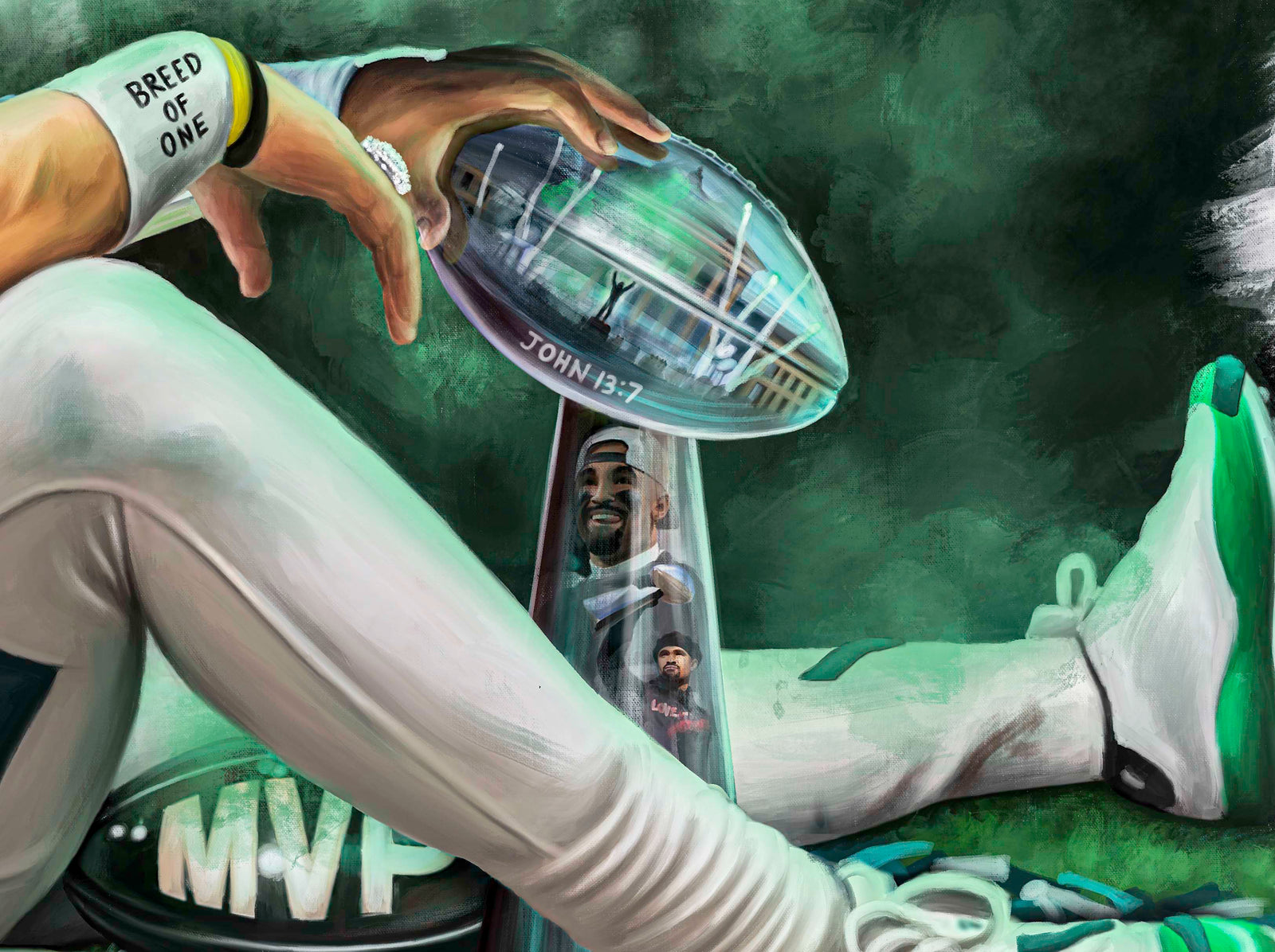 "Jalen Hurts 'MAIN THING'" Art Piece