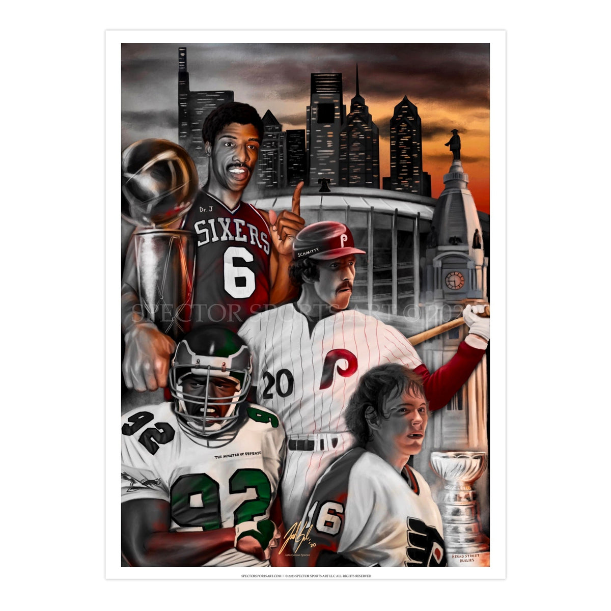 "Philly Sports 'BROAD STREET BOYS'" Art Piece