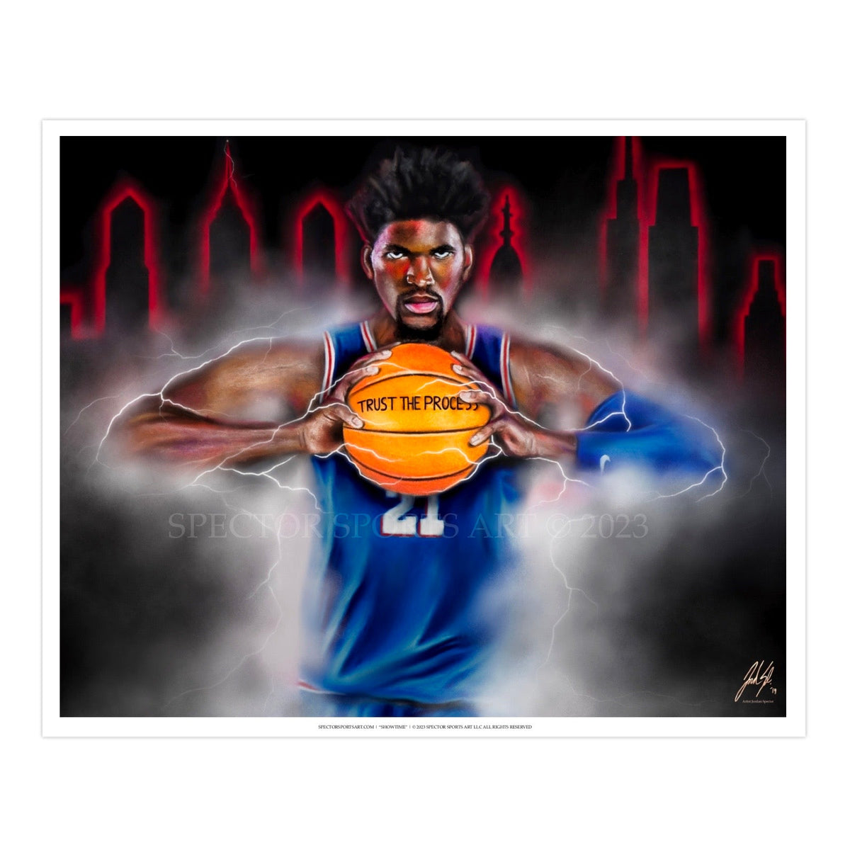 "Joel Embiid 'THE PROCESS'" Art Piece