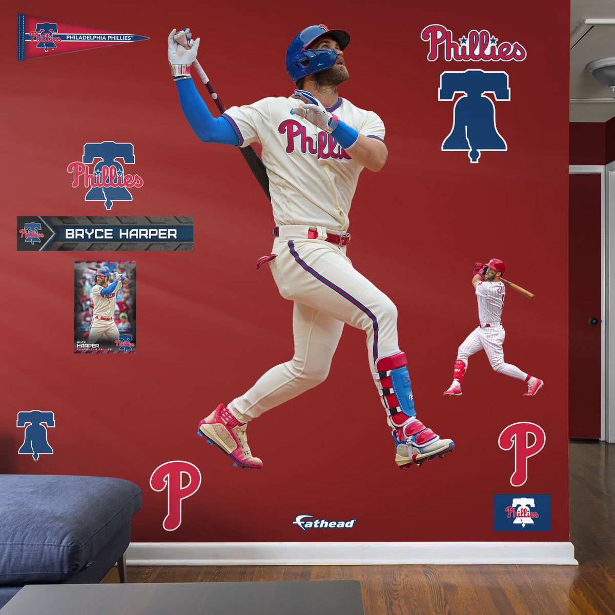 Bryce Harper - RealBig Collection - Official MLB - Philadelphia Phillies - Reusable Vinyl Wall Decals #3