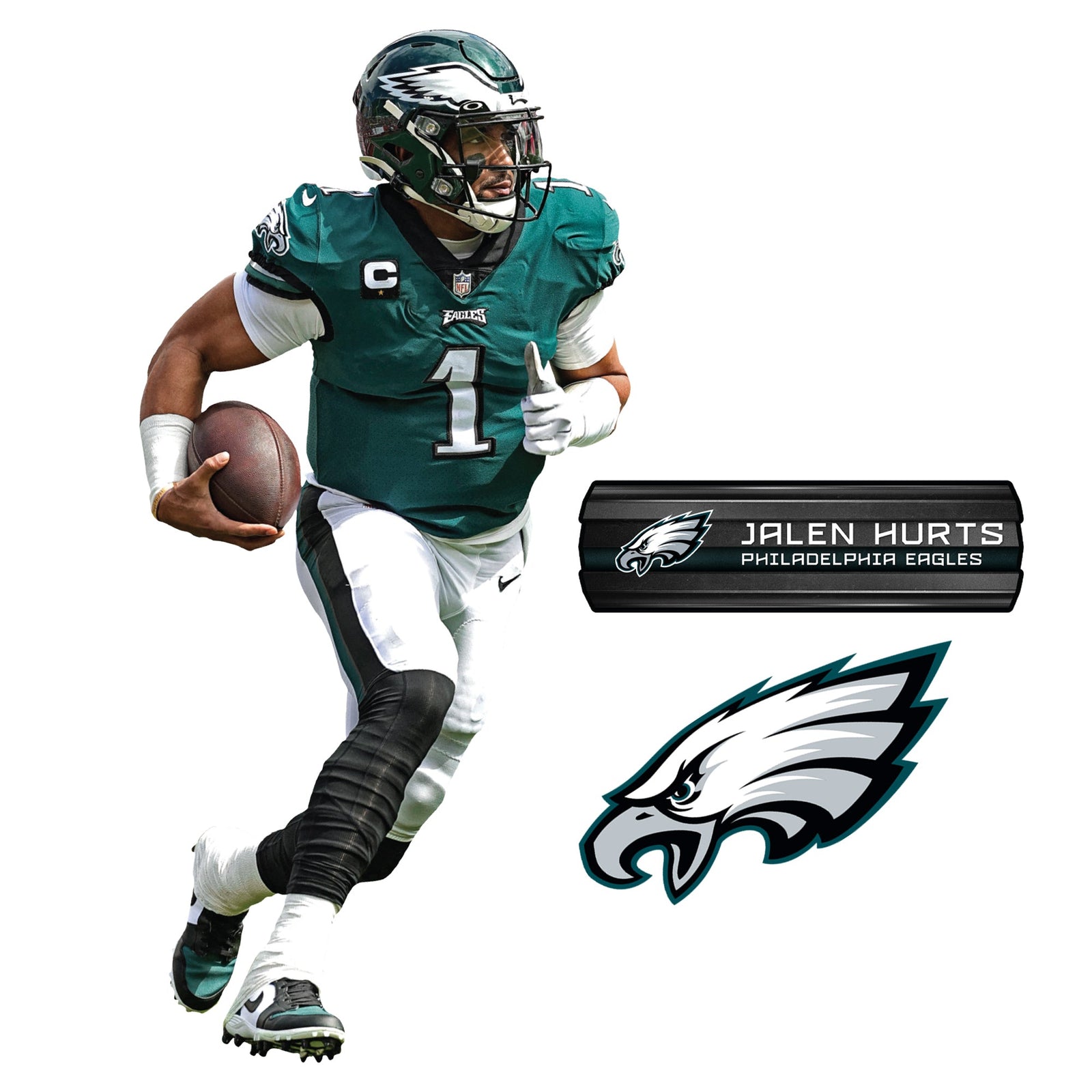 Jalen Hurts - RealBig Collection - Official NFL - Philadelphia Eagles - Reusable Vinyl Wall Decals