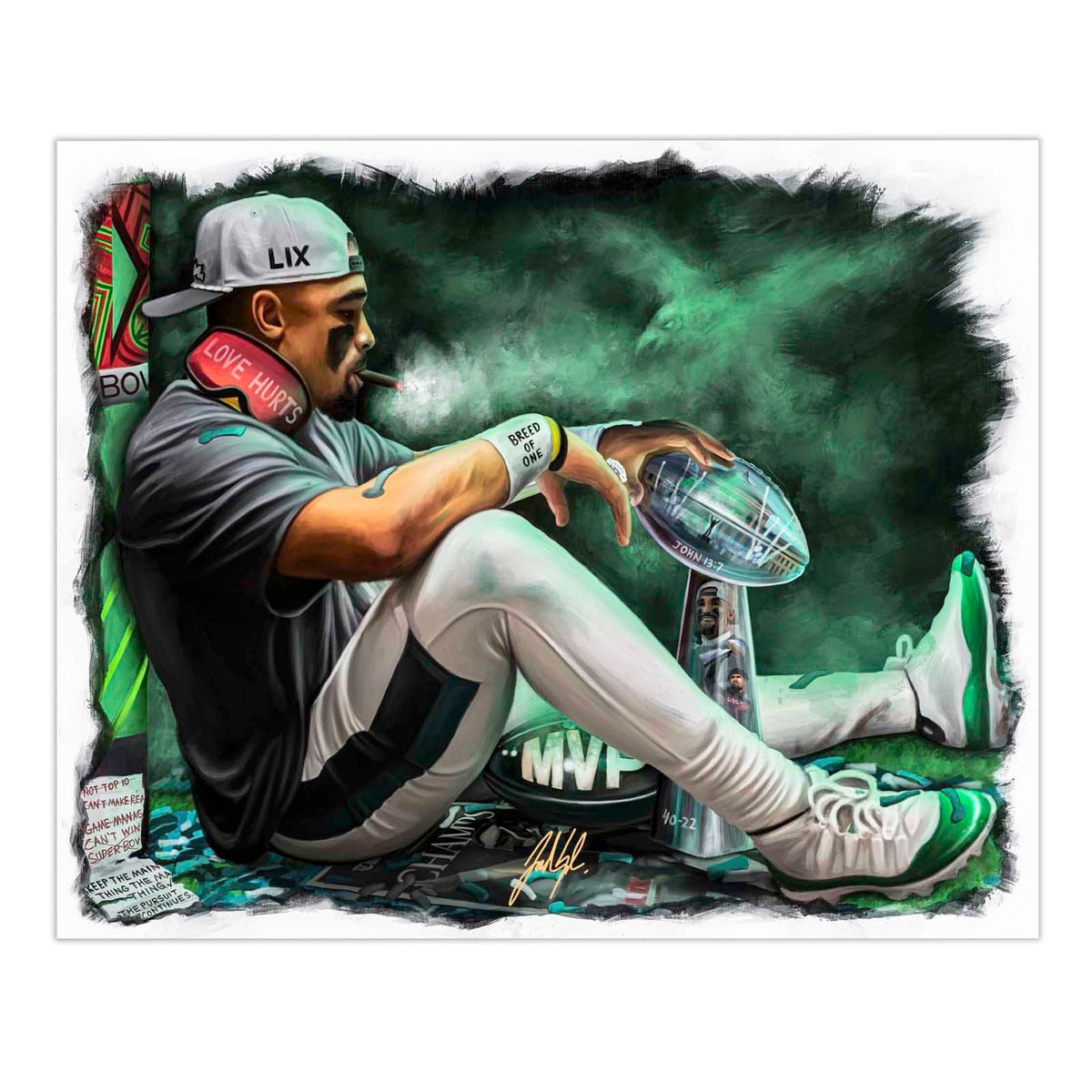 "Jalen Hurts 'MAIN THING'" Art Piece